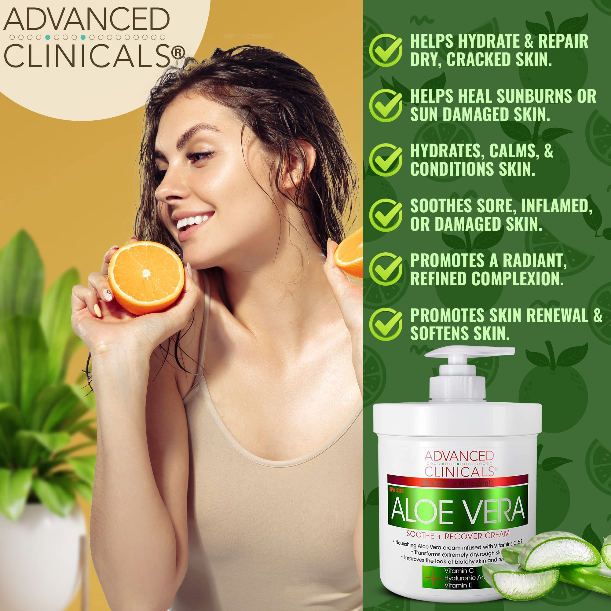 Foto 7 | Loción Corporal Advanced Clinicals Aloe Vera 473 Ml Con Vitamina C - Venta Internacional.