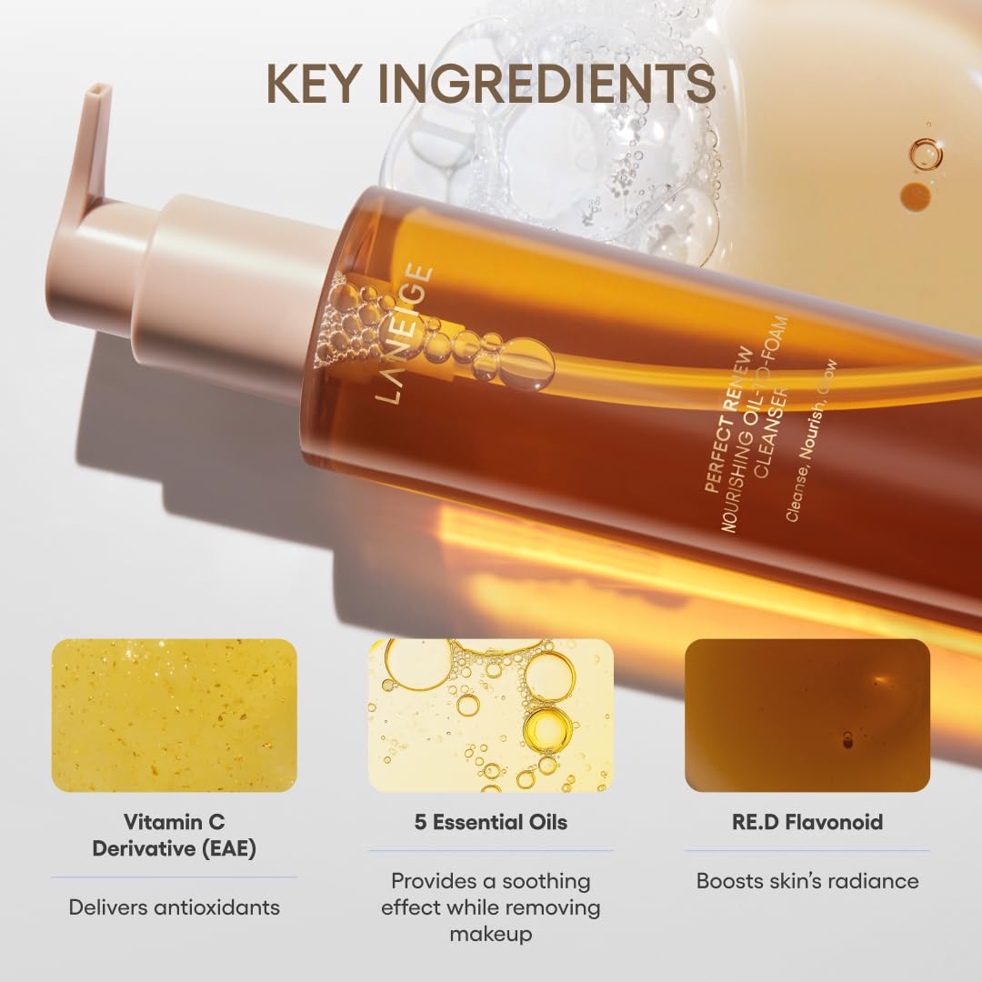 Foto 3 | Limpiador Laneige Perfect Renew, Nutritivo De Aceite A Espuma, Antienvejecimiento - Venta Internacional.