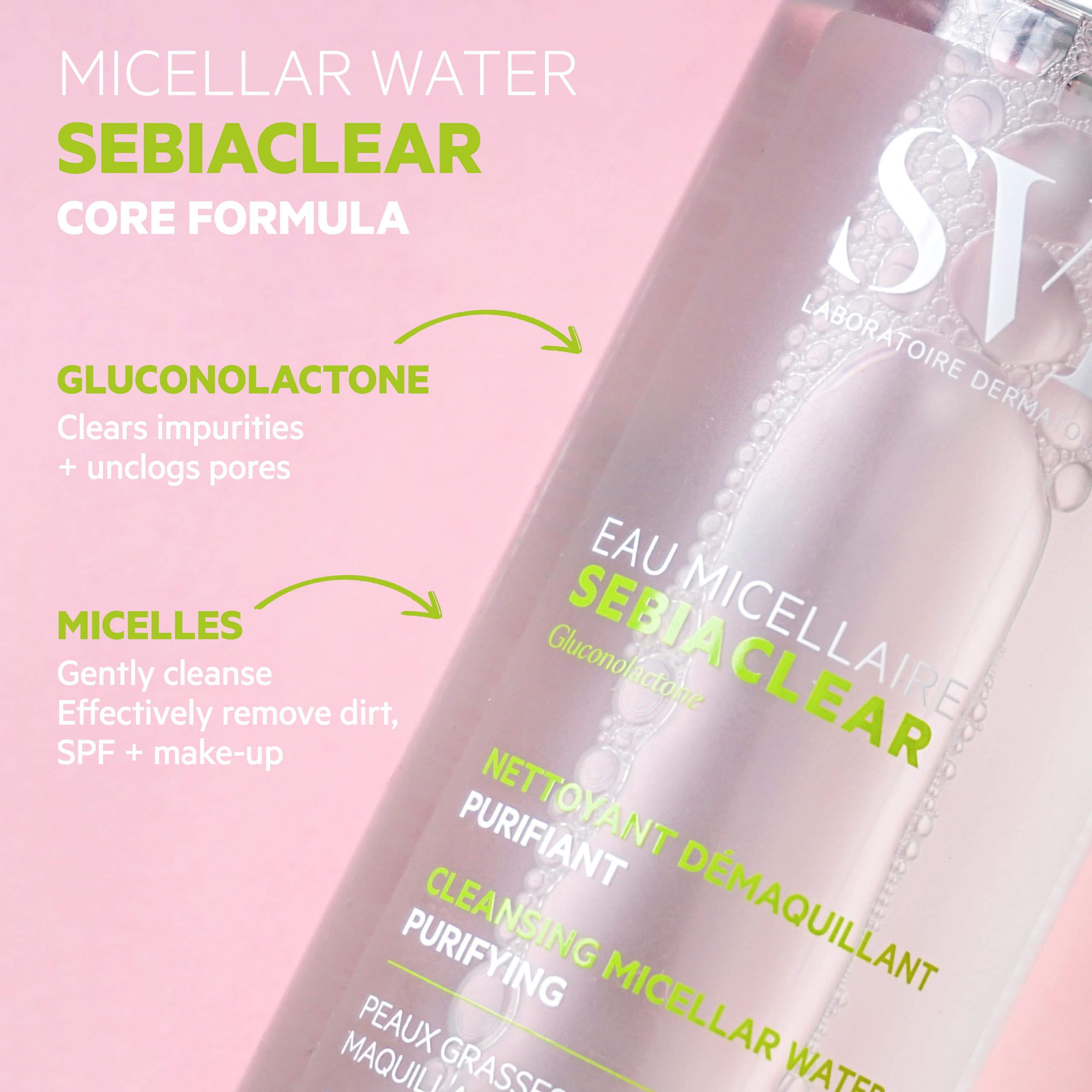 Foto 4 pulgar | Desmaquillante Limpiador Svr Sebiaclear Agua Micelar 400ml - Venta Internacional.