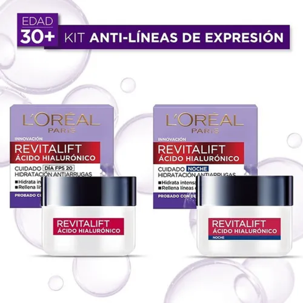 Foto 3 pulgar | Kit Revitalift Loreal Cuidado Facial Crema de Día más de Noche 50 ml