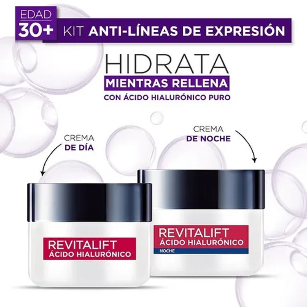 Foto 4 pulgar | Kit Revitalift Loreal Cuidado Facial Crema de Día más de Noche 50 ml