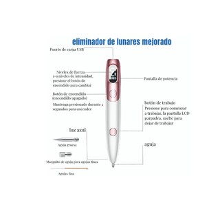 Foto 2 | Pluma Cauterizador De Quita Verrugas Pecas Lunares Rosa