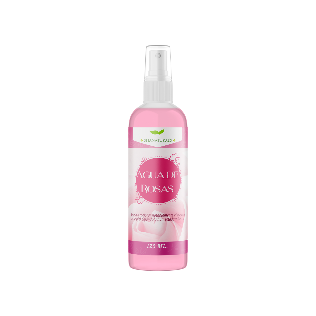 Limpiador Facial Shanaturals Agua de Rosas Color Rosa