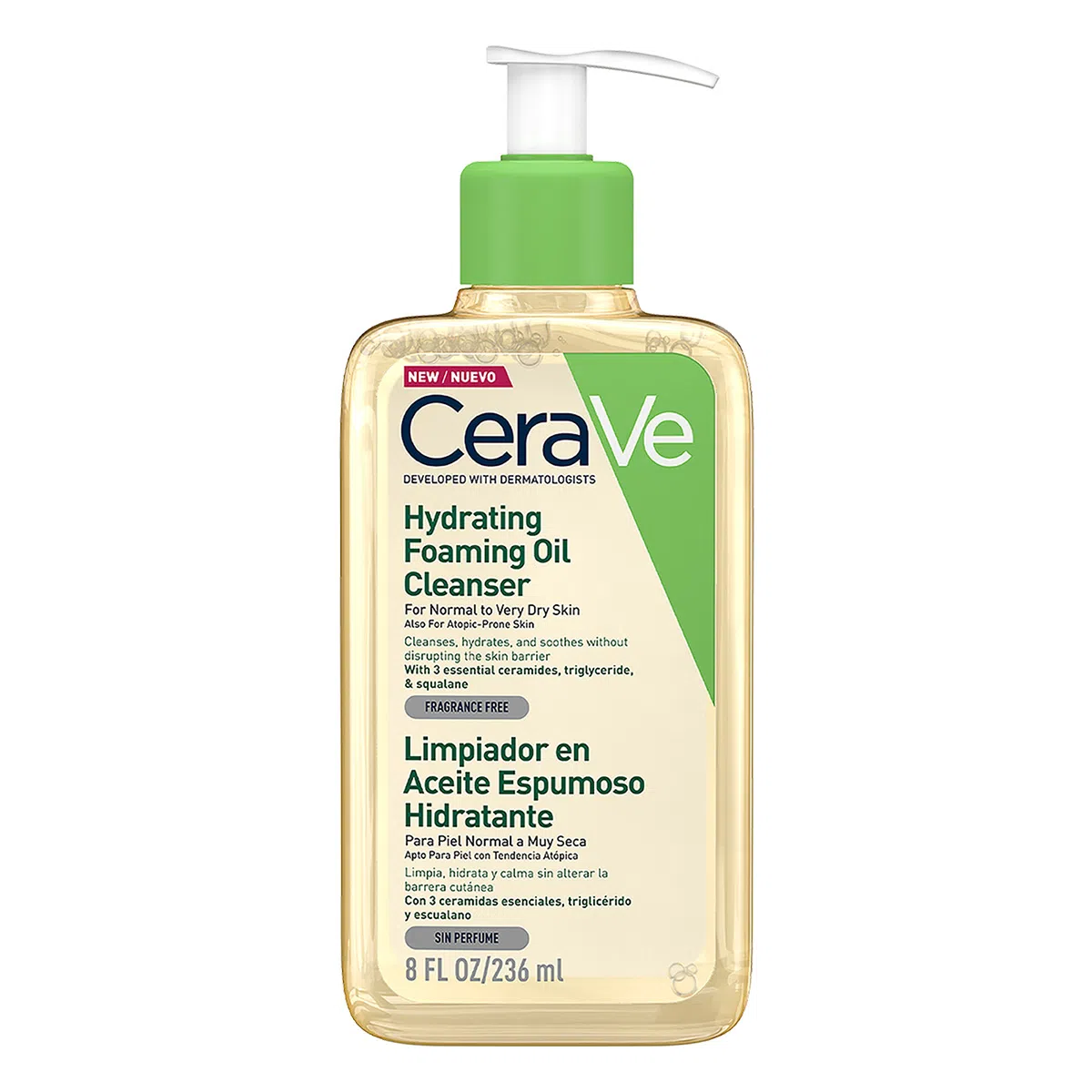 Foto 2 pulgar | Aceite Limpiador Cerave Espumoso Hidratante para Piel Normal a Muy Seca 236 ml