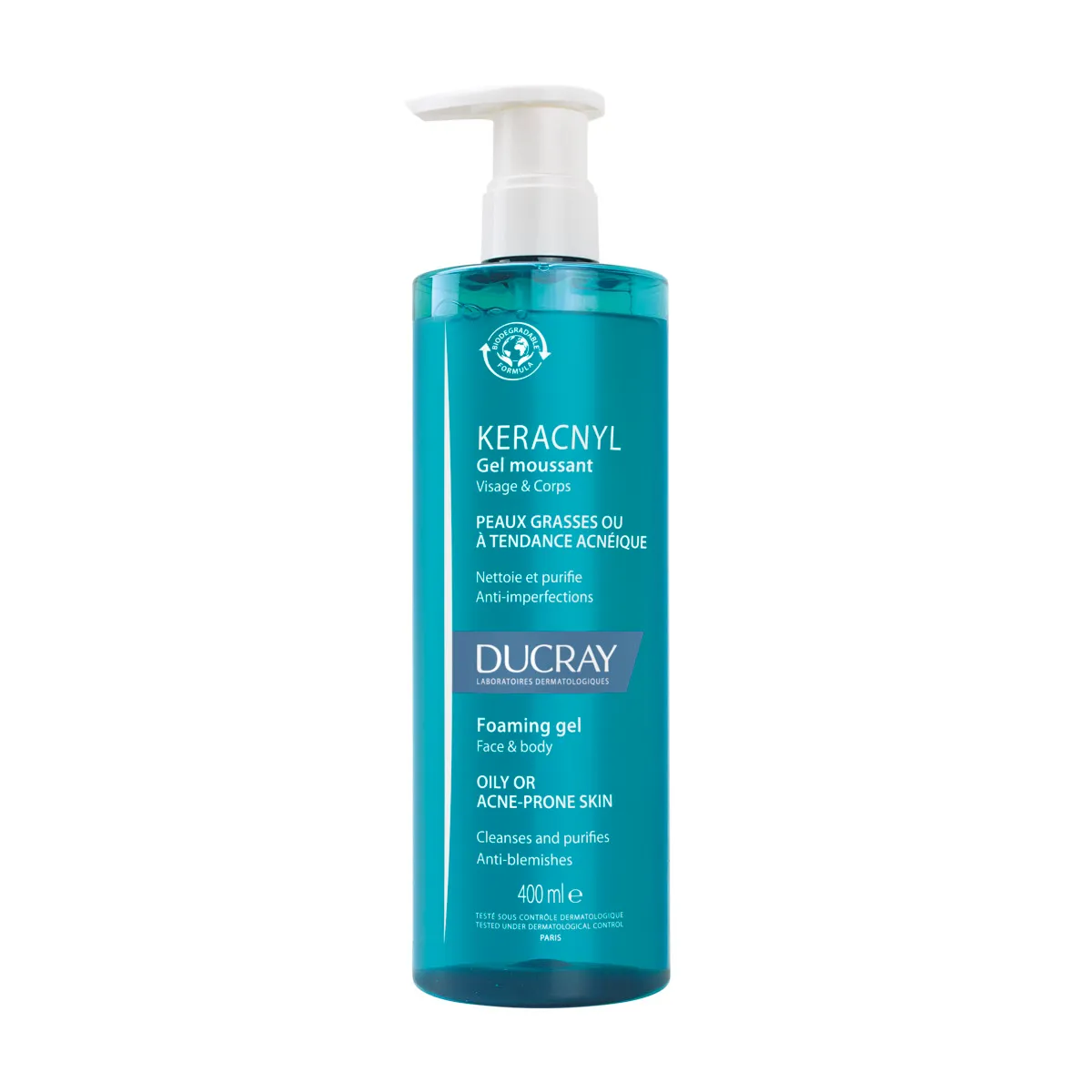 Gel Limpiador Facial Ducray Keracnyl 400 Ml