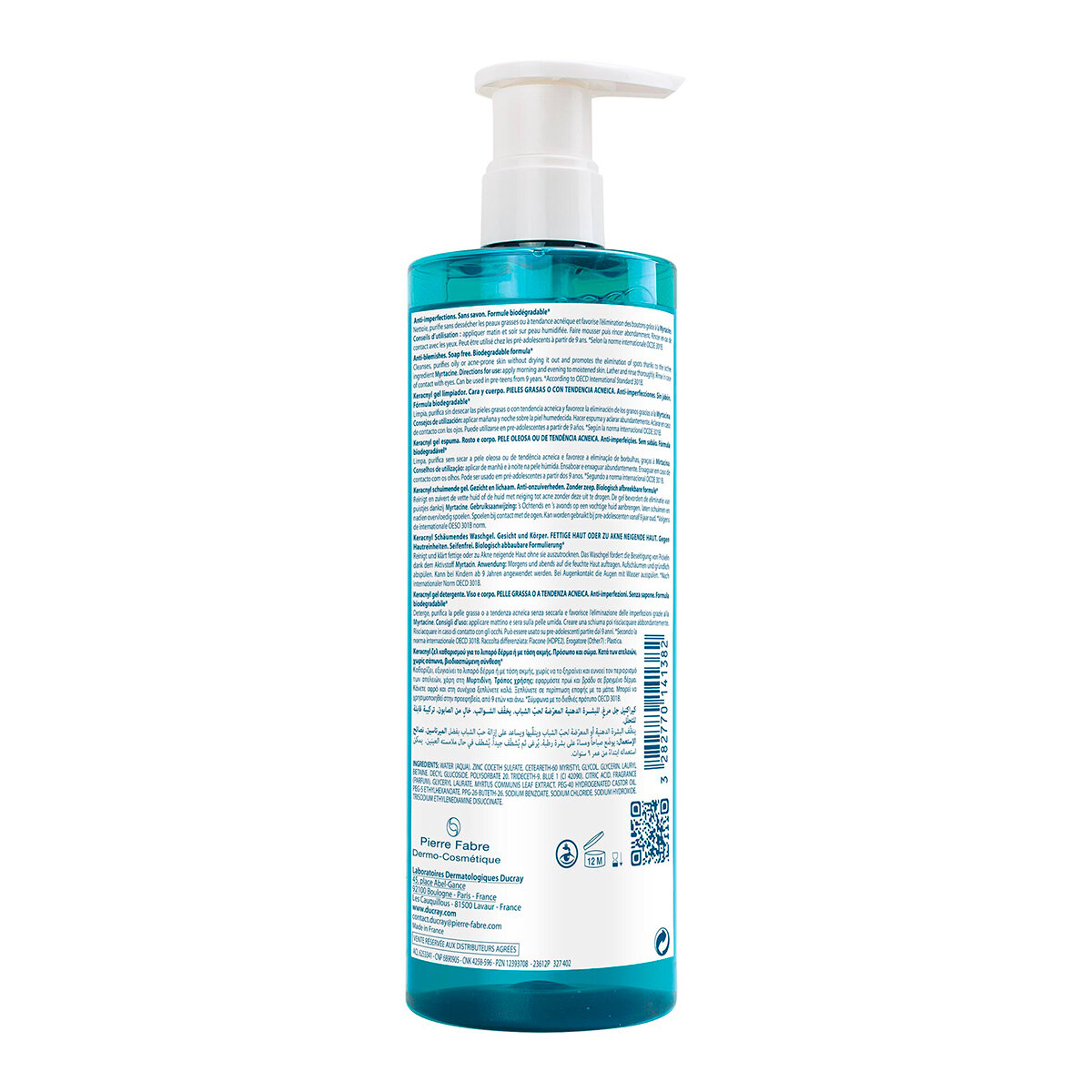 Foto 2 | Gel Limpiador Facial Ducray Keracnyl 400 Ml