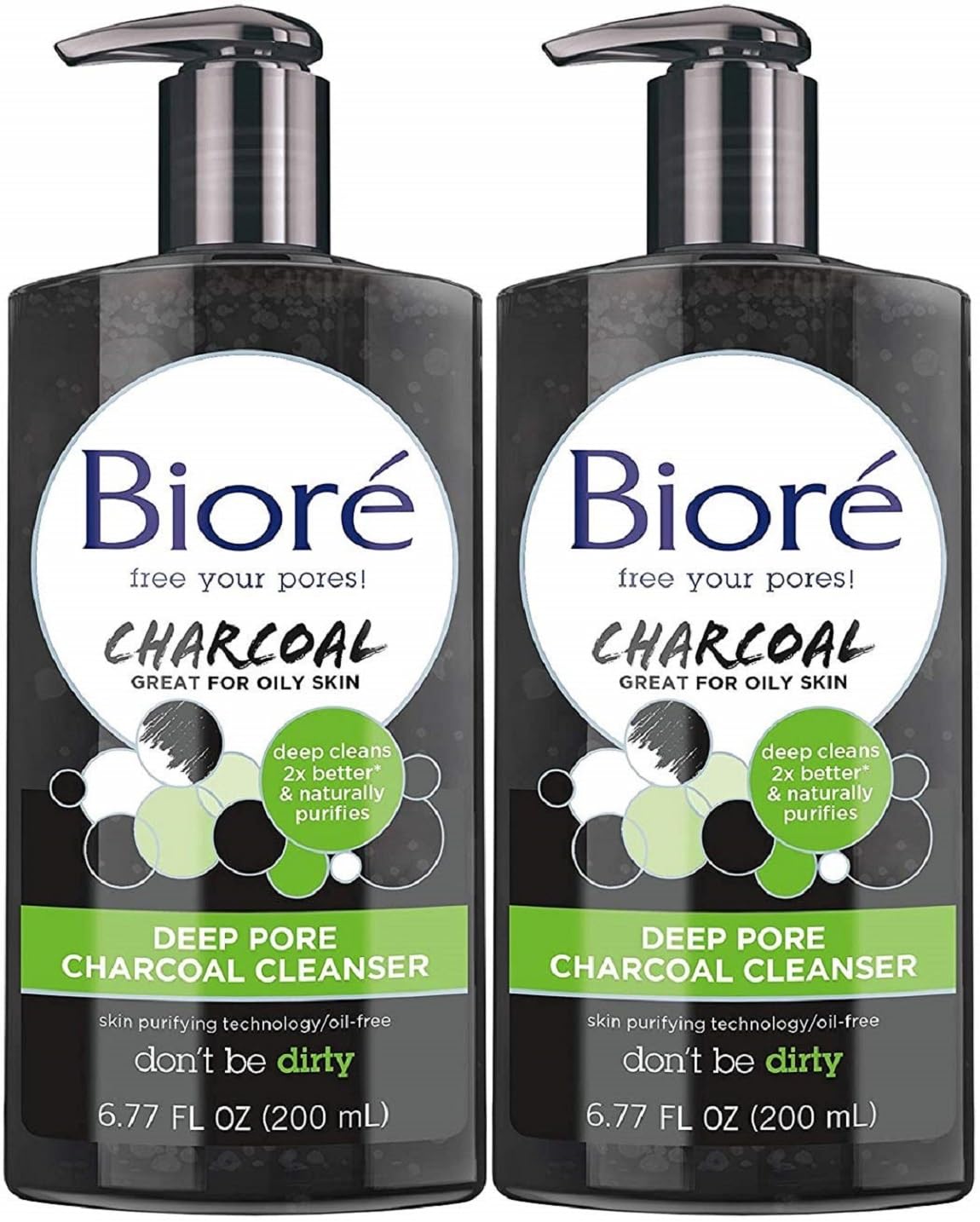 Foto 2 pulgar | Limpiador Facial Bioré Deep Pore Charcoal para Piel Grasa 200 ml 2 Piezas - Venta Internacional