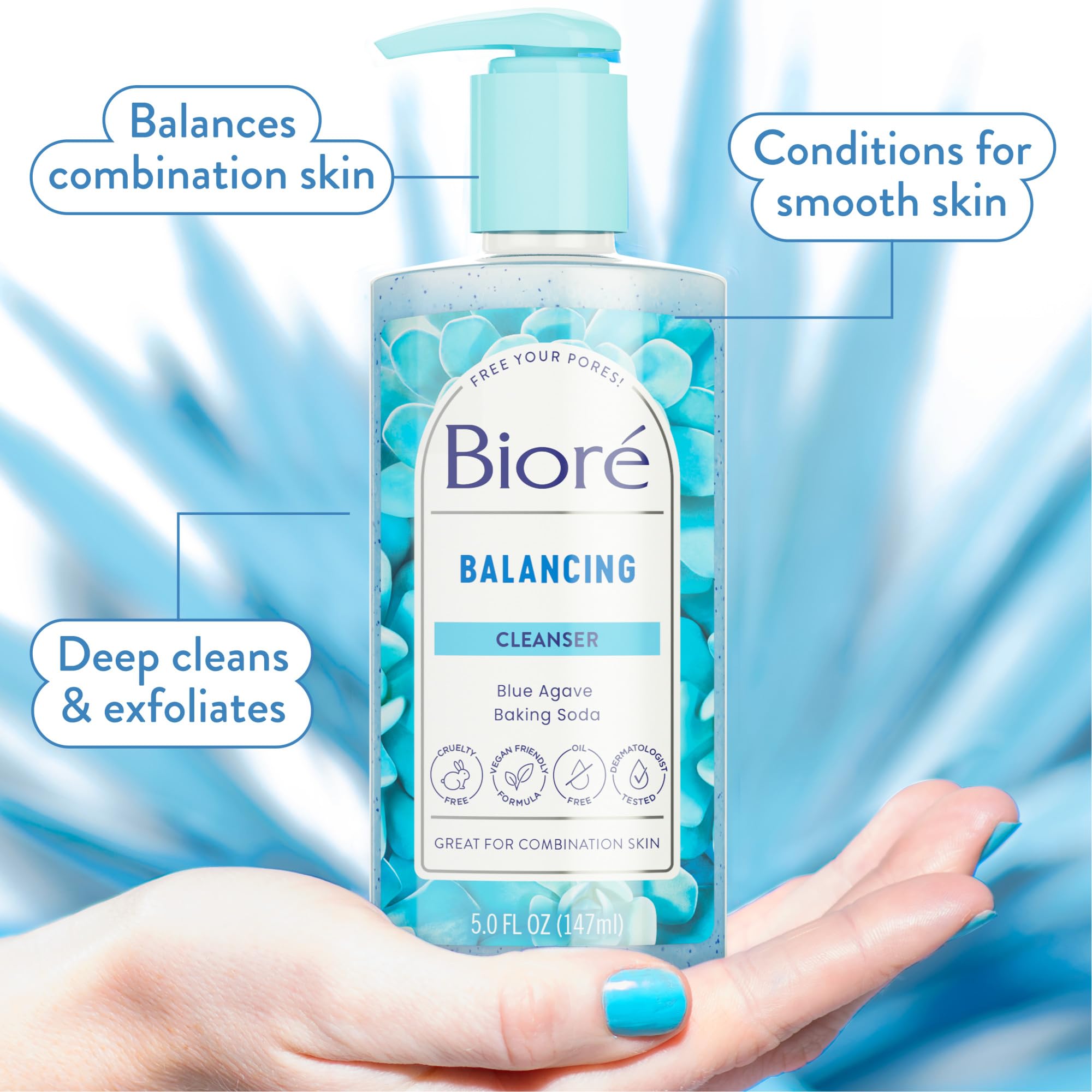 Foto 2 | Jabón Facial Bioré Balancing Ph Balanced 147 ml 3 Piezas - Venta Internacional