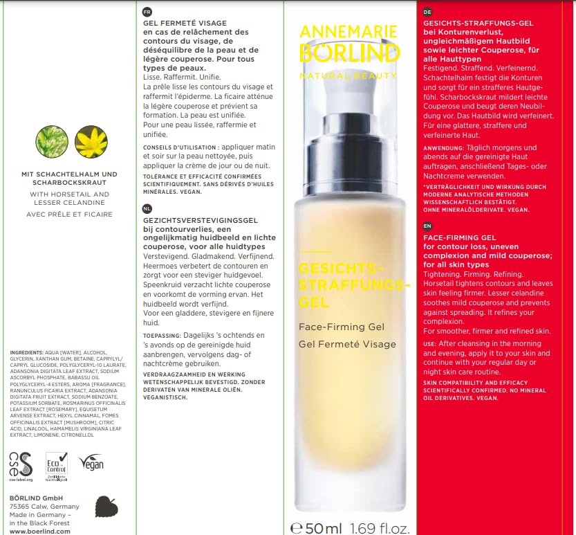 Foto 7 pulgar | Tónico En Gel Annemarie Börlind, Reafirmante Facial Con Cola De Caballo, 50 Ml - Venta Internacional.