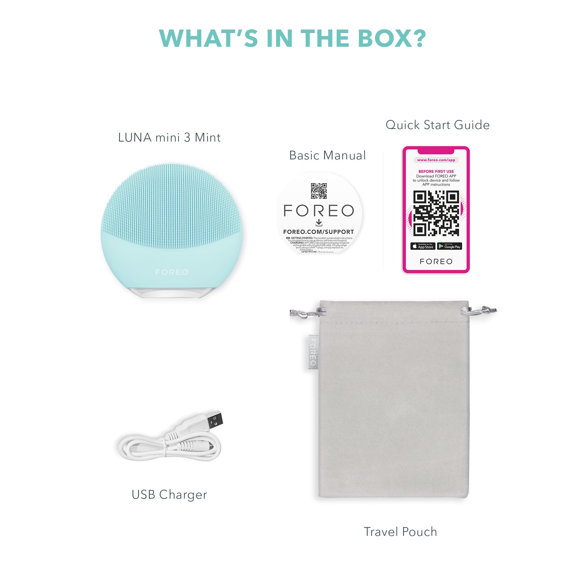 Foto 7 | Cepillo De Limpieza Facial De Silicona Foreo Luna Mini 3 Mint - Venta Internacional.