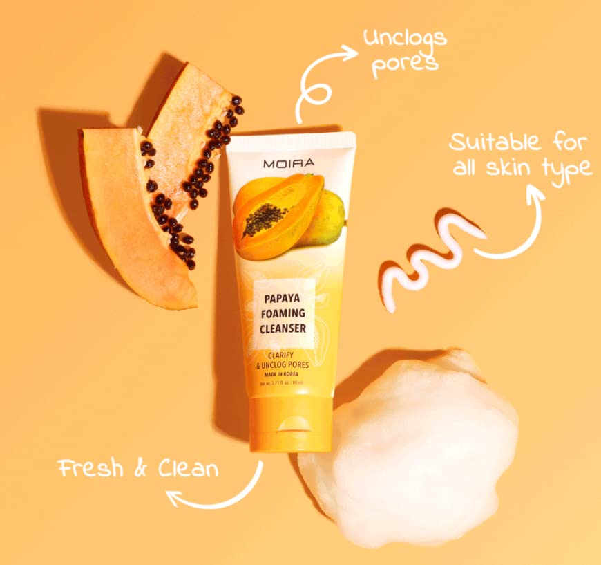 Foto 2 | Limpiador Moira Papaya Foaming 80 Ml Para Todo Tipo De Piel - Venta Internacional.