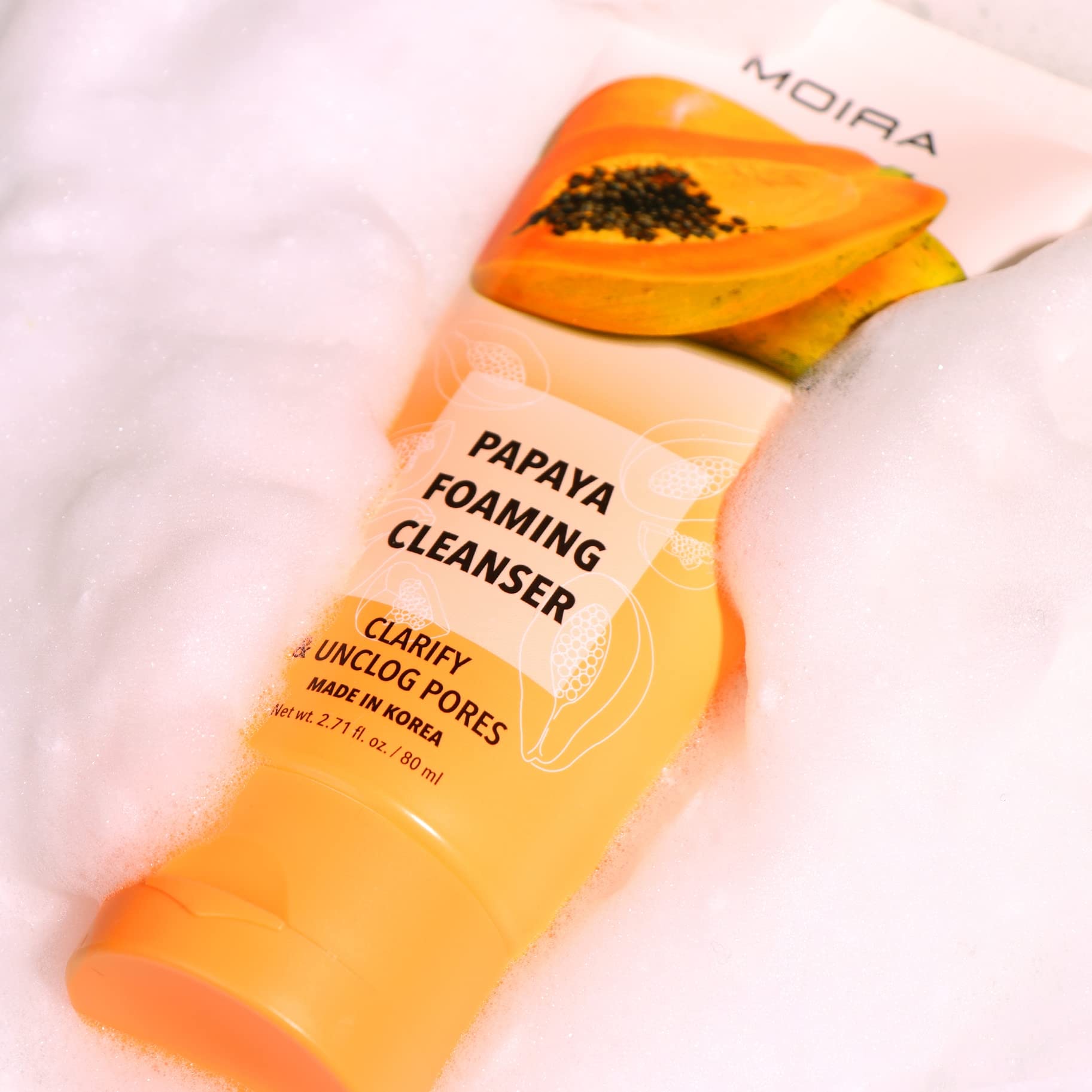 Foto 3 | Limpiador Moira Papaya Foaming 80 Ml Para Todo Tipo De Piel - Venta Internacional.