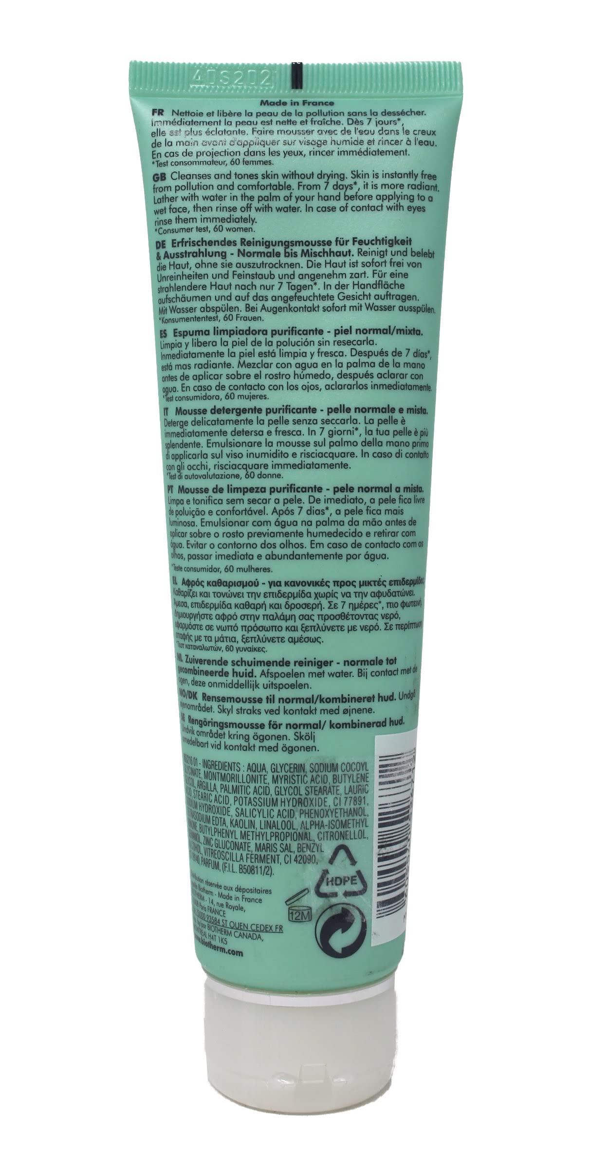 Foto 3 pulgar | Limpiador Biotherm Biosource Espumante Purificante Para Piel Normal, 150 Ml - Venta Internacional.