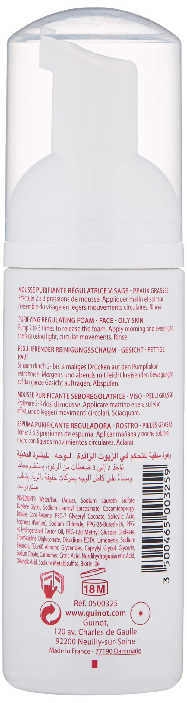 Foto 3 pulgar | Espuma Limpiadora Guinot Microbiotic De 150 Ml Que Ayuda A Prevenir El Acné - Venta Internacional.