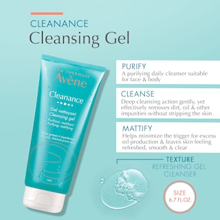 Foto 2 | Gel Limpiador Eau Thermale Avène Cleanance 200 Ml Para Piel Con Imperfecciones - Venta Internacional.