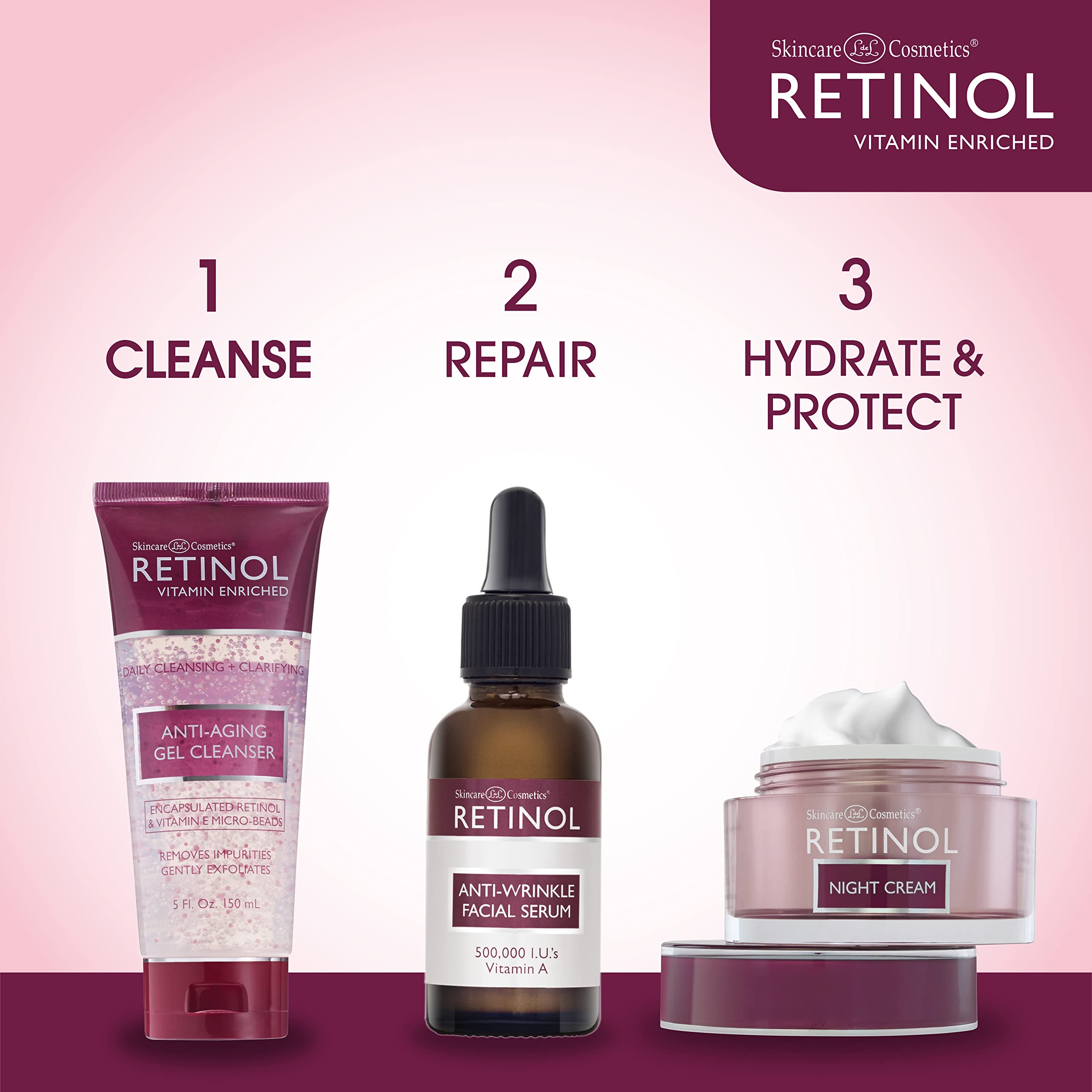 Foto 8 pulgar | Gel Limpiador Antienvejecimiento Con Retinol Y Vitaminas A Y E Para La Piel - Venta Internacional.