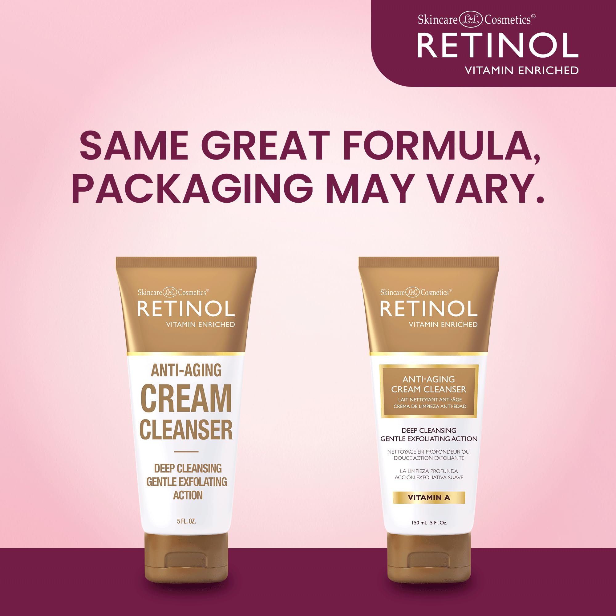 Foto 3 pulgar | Crema Limpiadora Con Retinol Antienvejecimiento, 150 Ml, Cuidado De La Piel, Ldel Cosmetics - Venta Internacional.