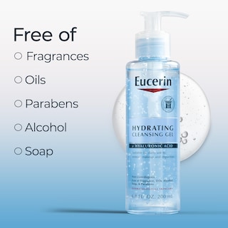 Foto 4 | Gel Limpiador Eucerin Hydrating Con Ácido Hialurónico, Botella De 200 Ml - Venta Internacional.