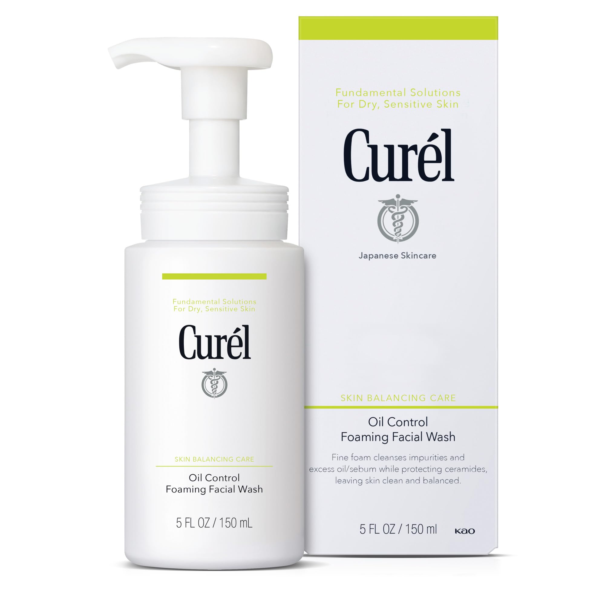 Foto 2 pulgar | Jabón Facial Curel Oil Control Foaming 150 Ml Para Piel Seca Y Sensible - Venta Internacional.