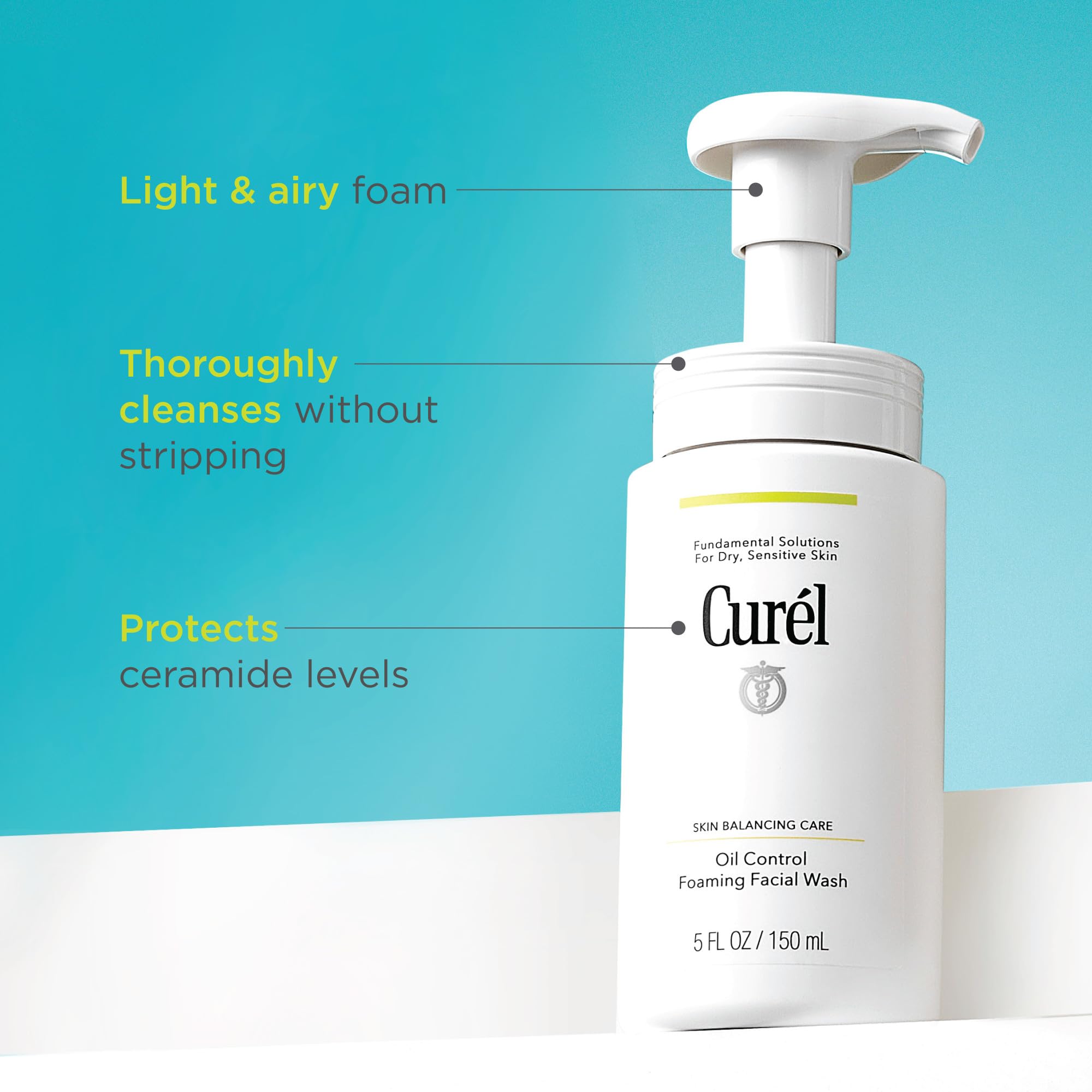 Foto 4 pulgar | Jabón Facial Curel Oil Control Foaming 150 Ml Para Piel Seca Y Sensible - Venta Internacional.