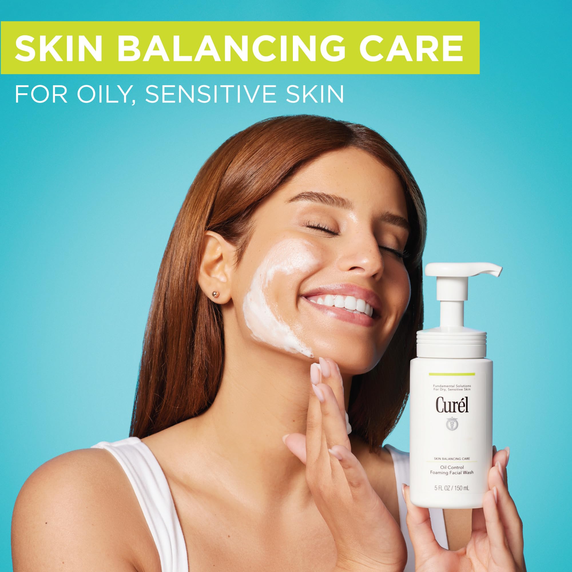 Foto 5 pulgar | Jabón Facial Curel Oil Control Foaming 150 Ml Para Piel Seca Y Sensible - Venta Internacional.