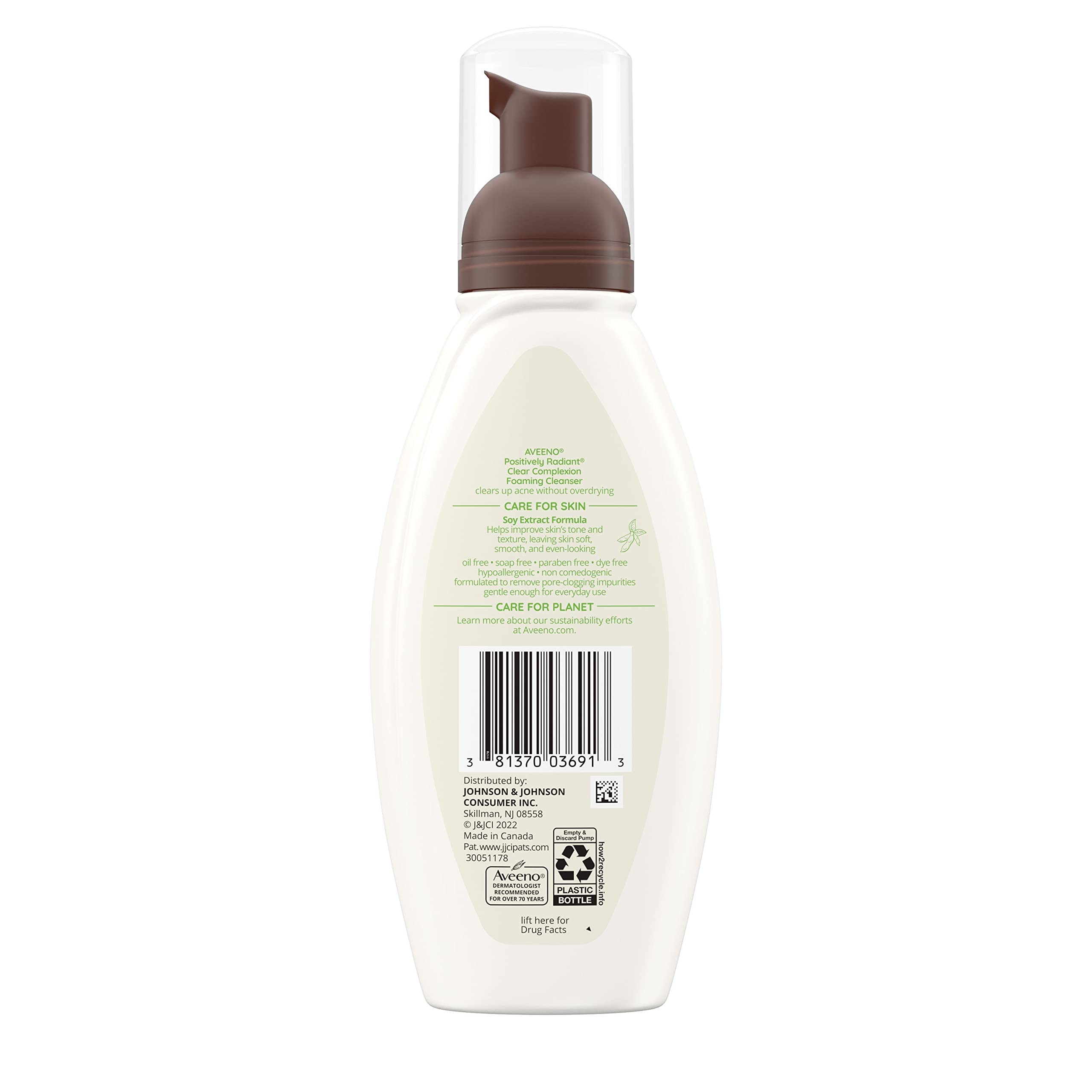 Foto 8 pulgar | Limpiador Facial Aveeno Clear Complexion Con Extracto De Soja 180 Ml - Venta Internacional.