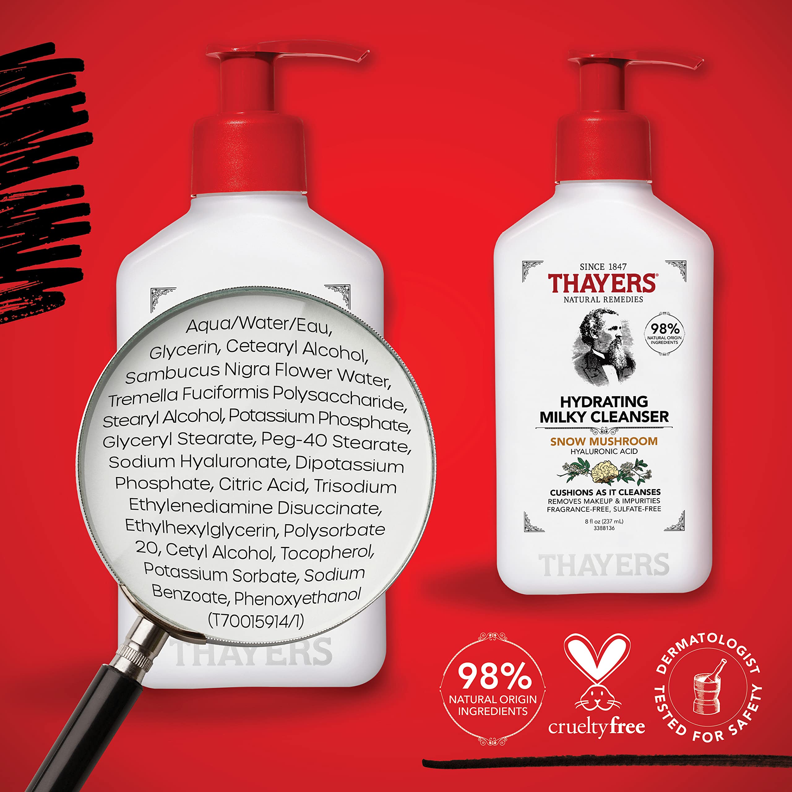 Foto 7 pulgar | Limpiador Facial Thayers Milky Con Hongos De Nieve Y Ácido Hialurónico - Venta Internacional.
