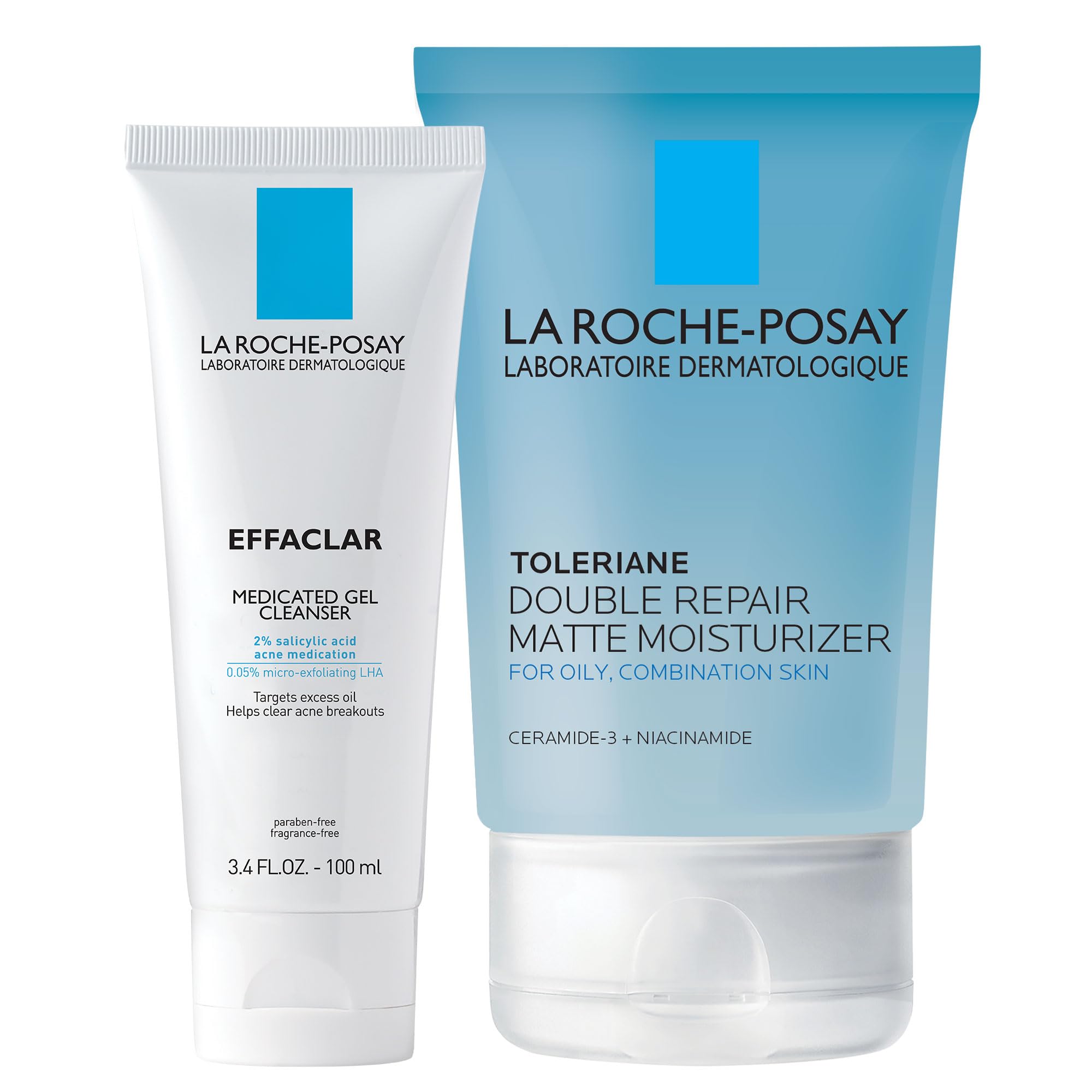 Foto 2 pulgar | Set De Cuidado De La Piel La Roche-posay Toleriane Double Repair 75 Ml Y Effaclar 100 Ml - Venta Internacional.