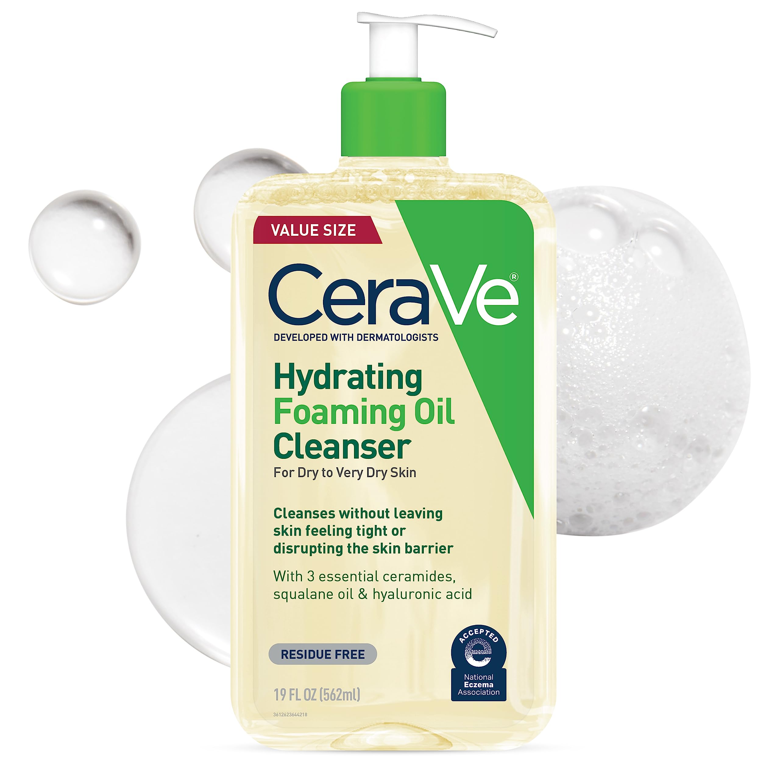 Foto 2 pulgar | Aceite Espumoso Hidratante Cerave, 560 Ml, Para Piel Seca - Venta Internacional.