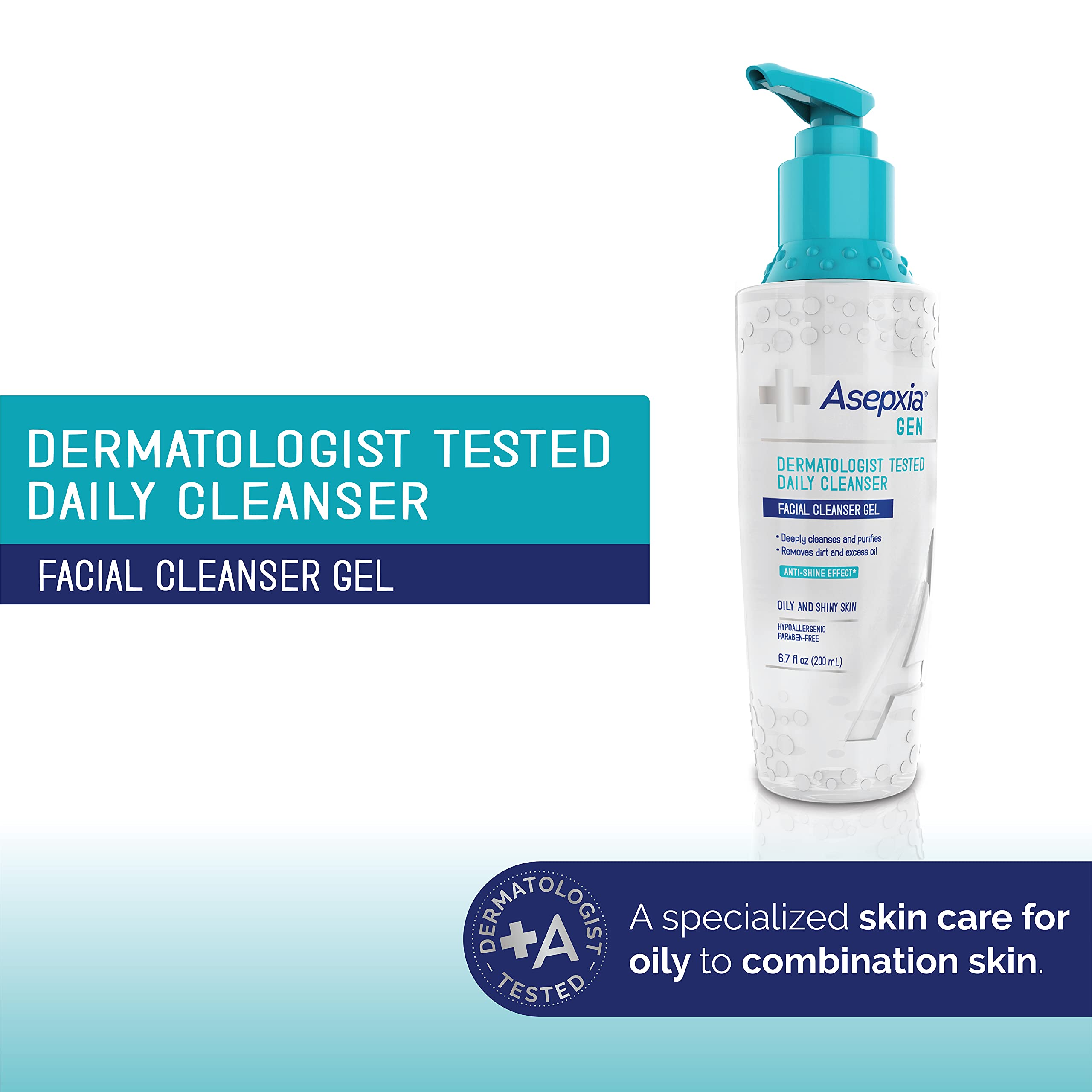 Foto 5 pulgar | Limpiador Facial Asepxia Gen Daily Para Piel Grasa 200 Ml - Venta Internacional.