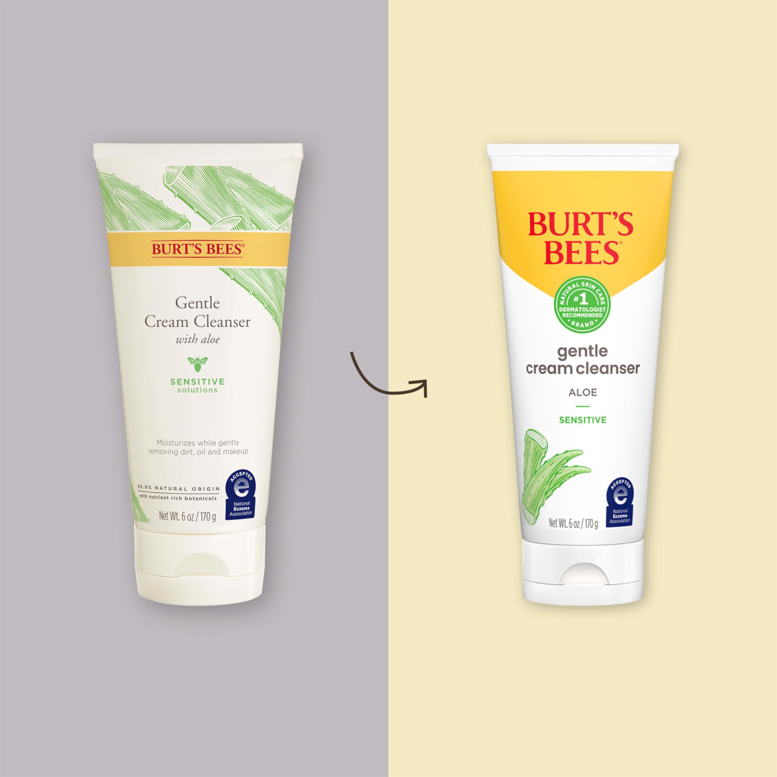 Foto 3 pulgar | Crema Limpiadora Burt's Bees Gentle Con Aloe 180 Ml Para Pieles Sensibles - Venta Internacional.