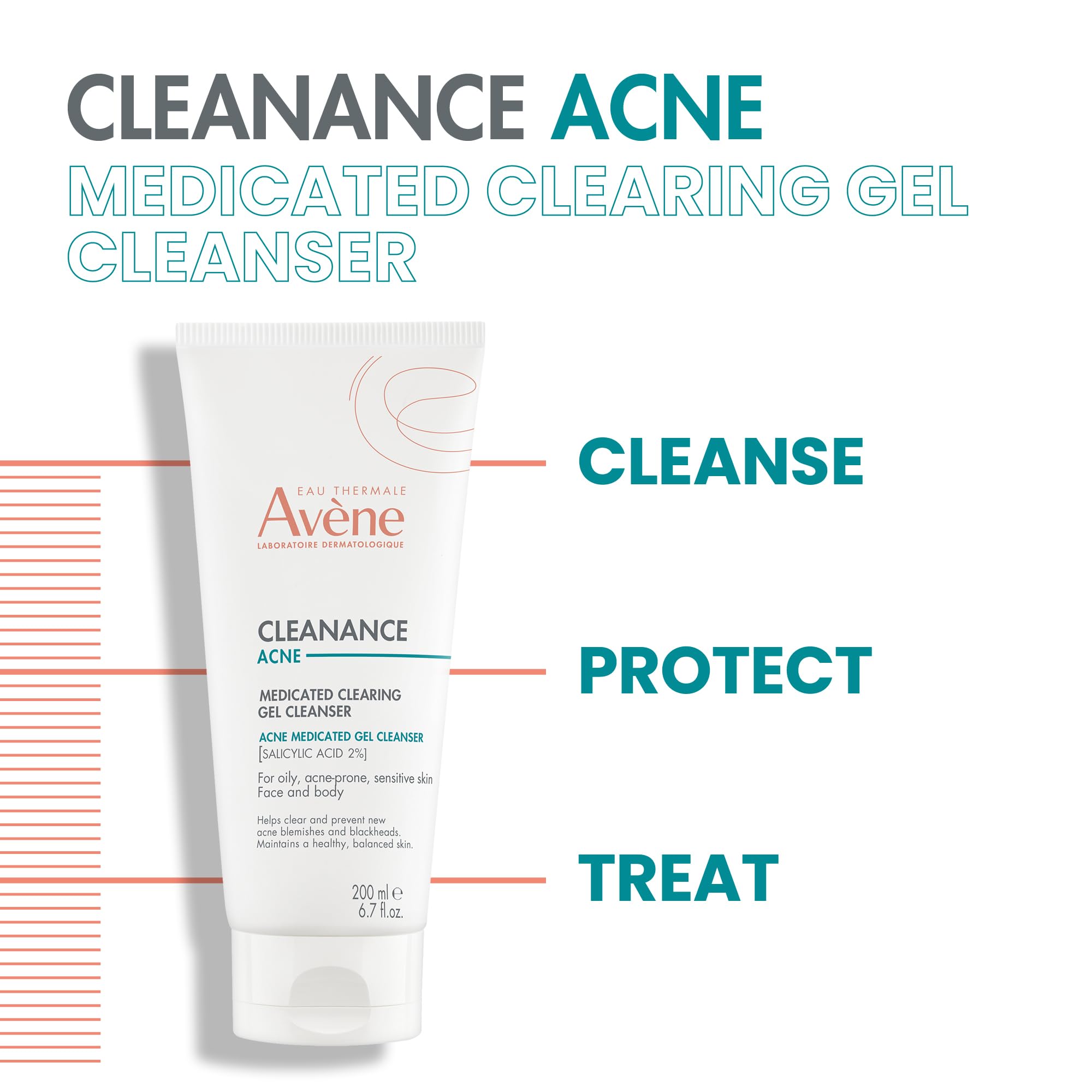 Foto 3 pulgar | Gel Limpiador Avene Cleanance Acne Clearing 200 Ml Sensitive - Venta Internacional.