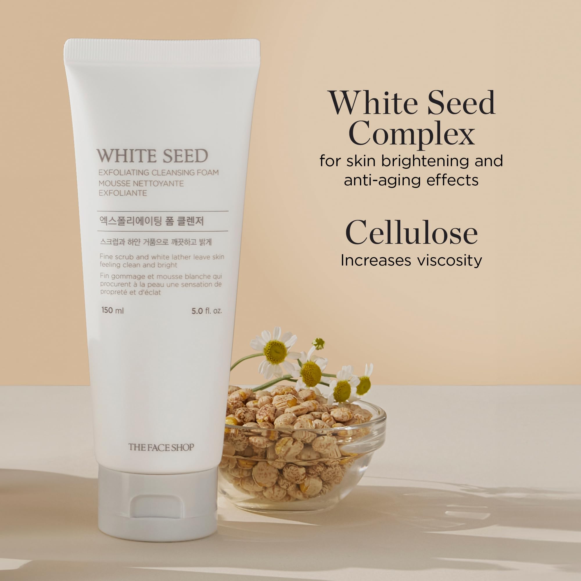 Foto 5 pulgar | Espuma Limpiadora The Face Shop White Seed Exfoliante 150 Ml - Venta Internacional.