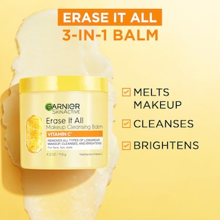 Foto 2 | Bálsamo Limpiador De Maquillaje Garnier Erase It All Con Vitamina C 125 Ml - Venta Internacional.
