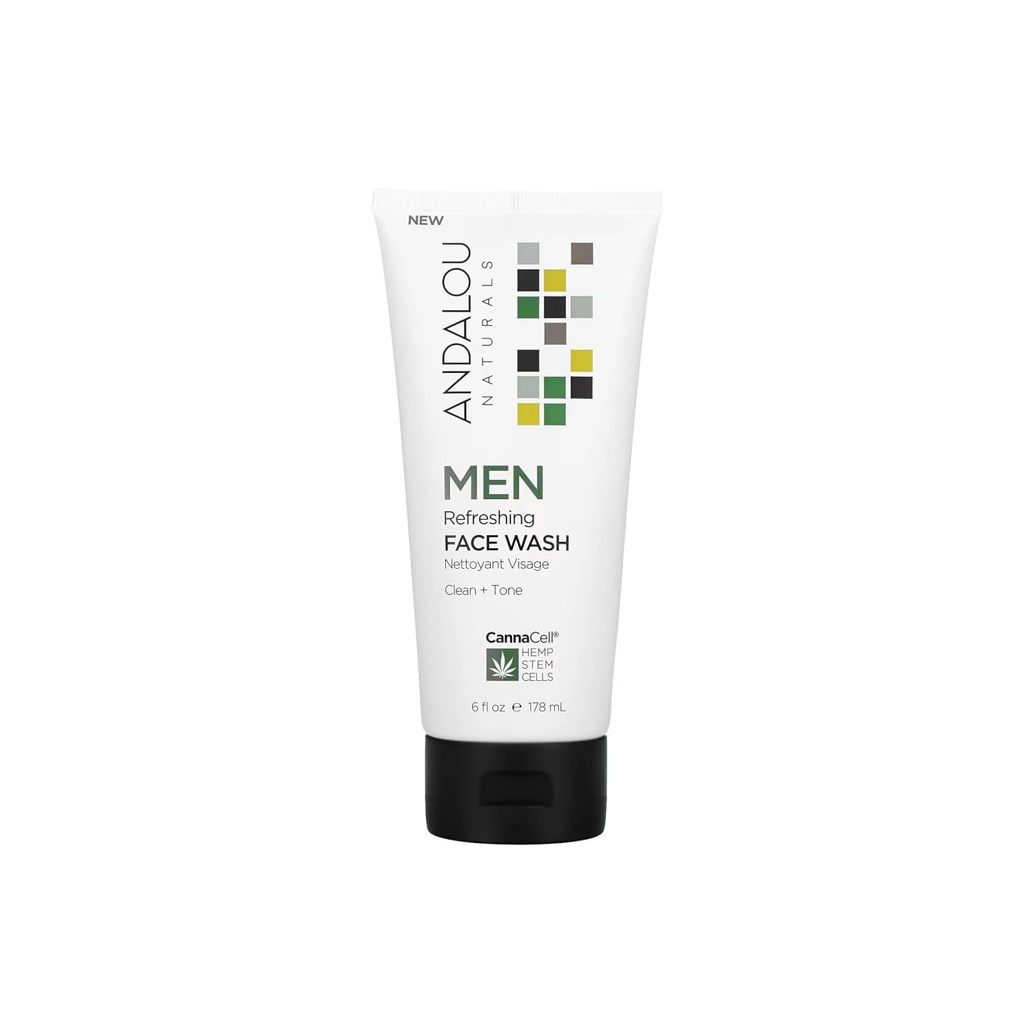 Jabón Facial Andalou Naturals Men Refrescante Cannacell 180 Ml - Venta Internacional. $533