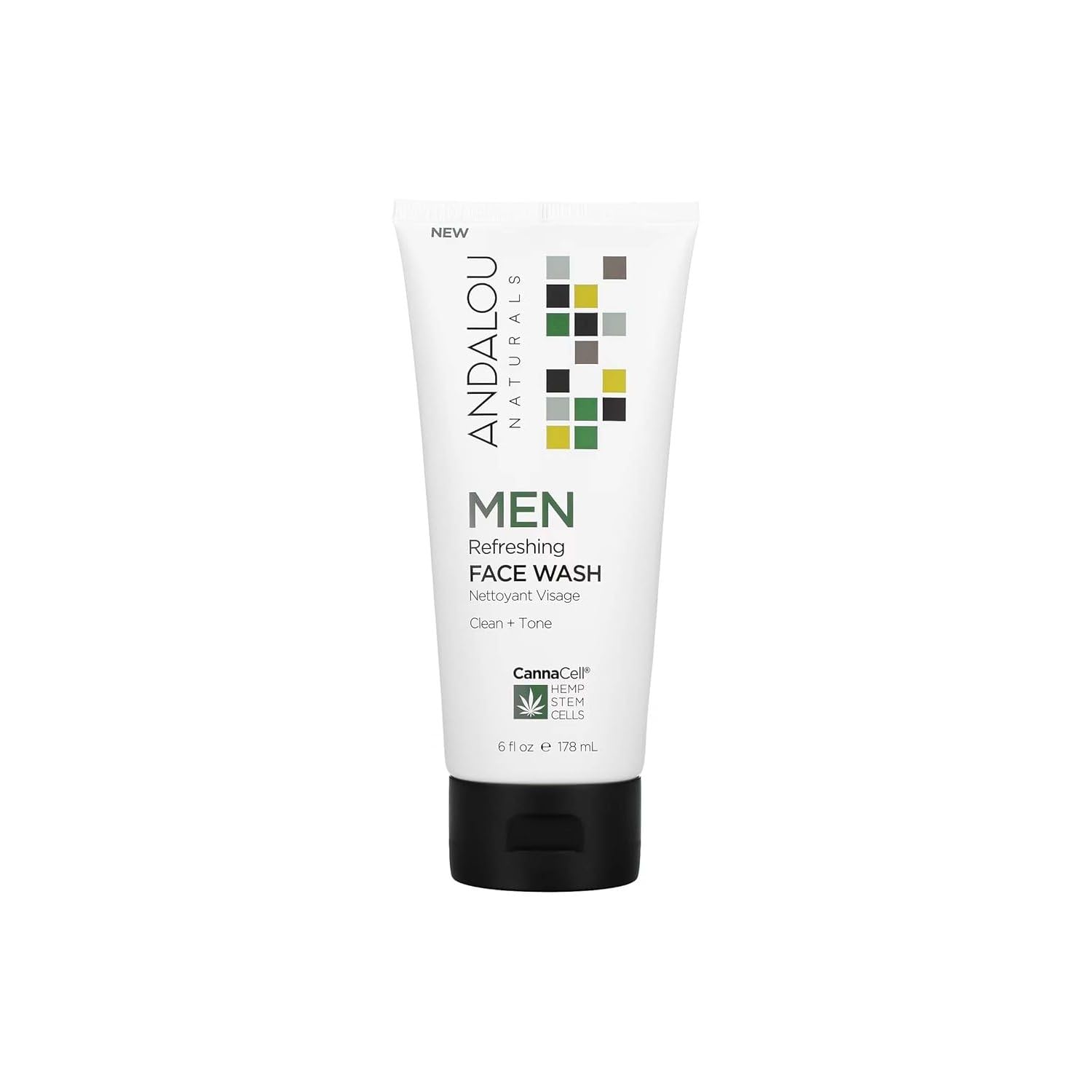 Foto 2 pulgar | Jabón Facial Andalou Naturals Men Refrescante Cannacell 180 Ml - Venta Internacional.