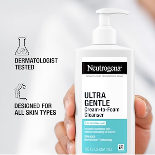 Foto 7 | Limpiador Facial Neutrogena Ultra Gentle Cream To Foam 250 Ml - Venta Internacional.
