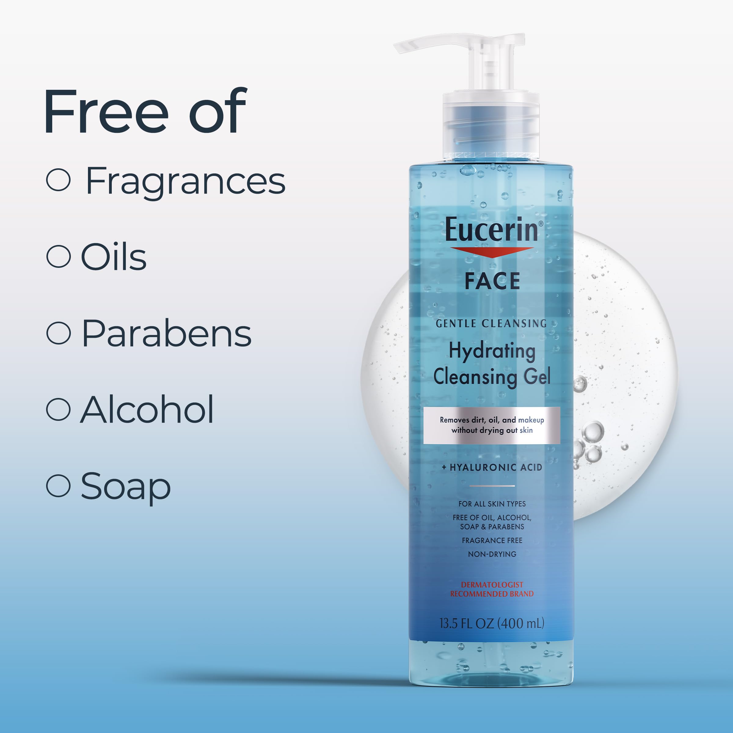 Foto 4 | Gel Limpiador Facial Eucerin Suave Hidratante 400 Ml Con Ácido - Venta Internacional.