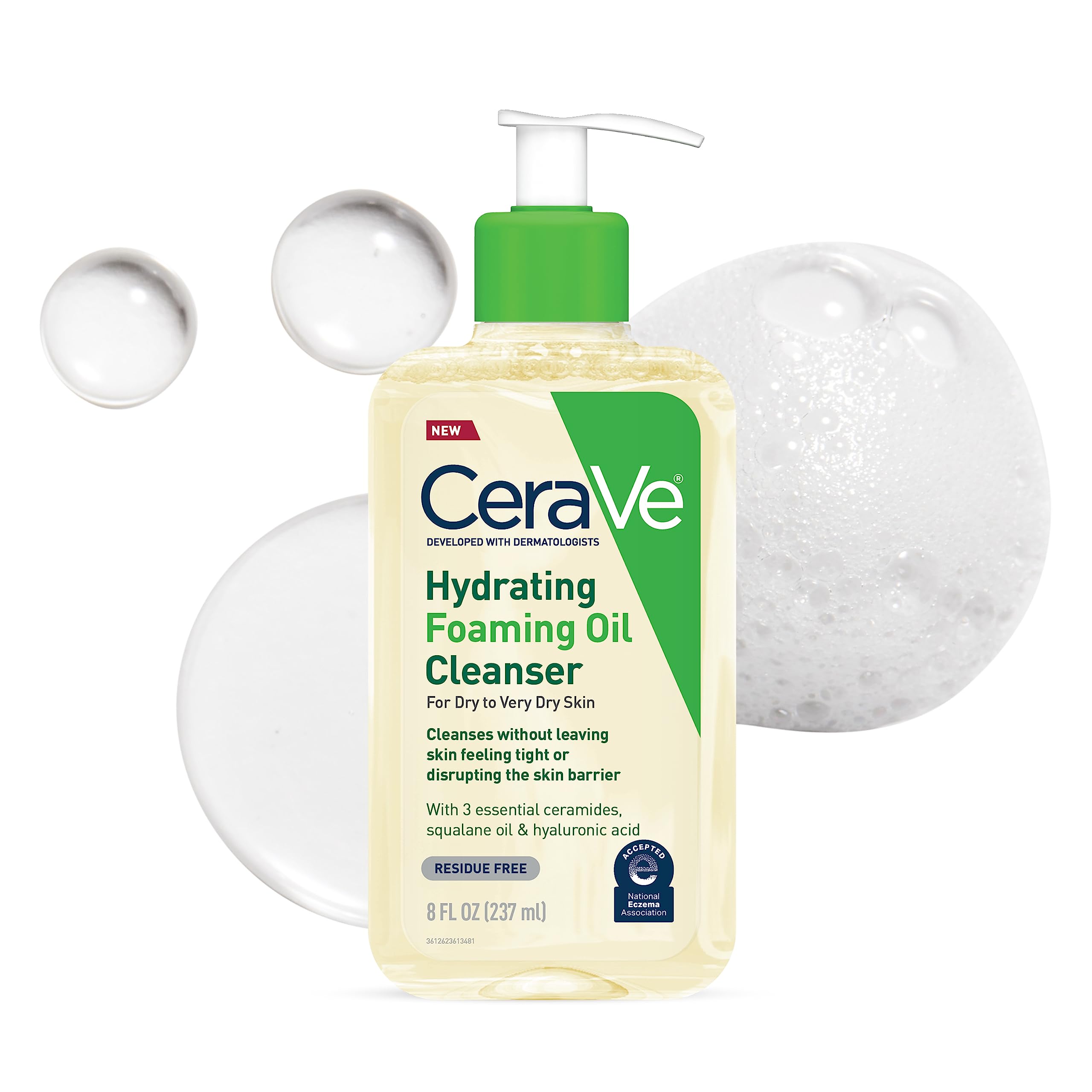 Foto 2 pulgar | Aceite Espumoso Hidratante Cerave, 240 Ml, Para Piel Seca - Venta Internacional.