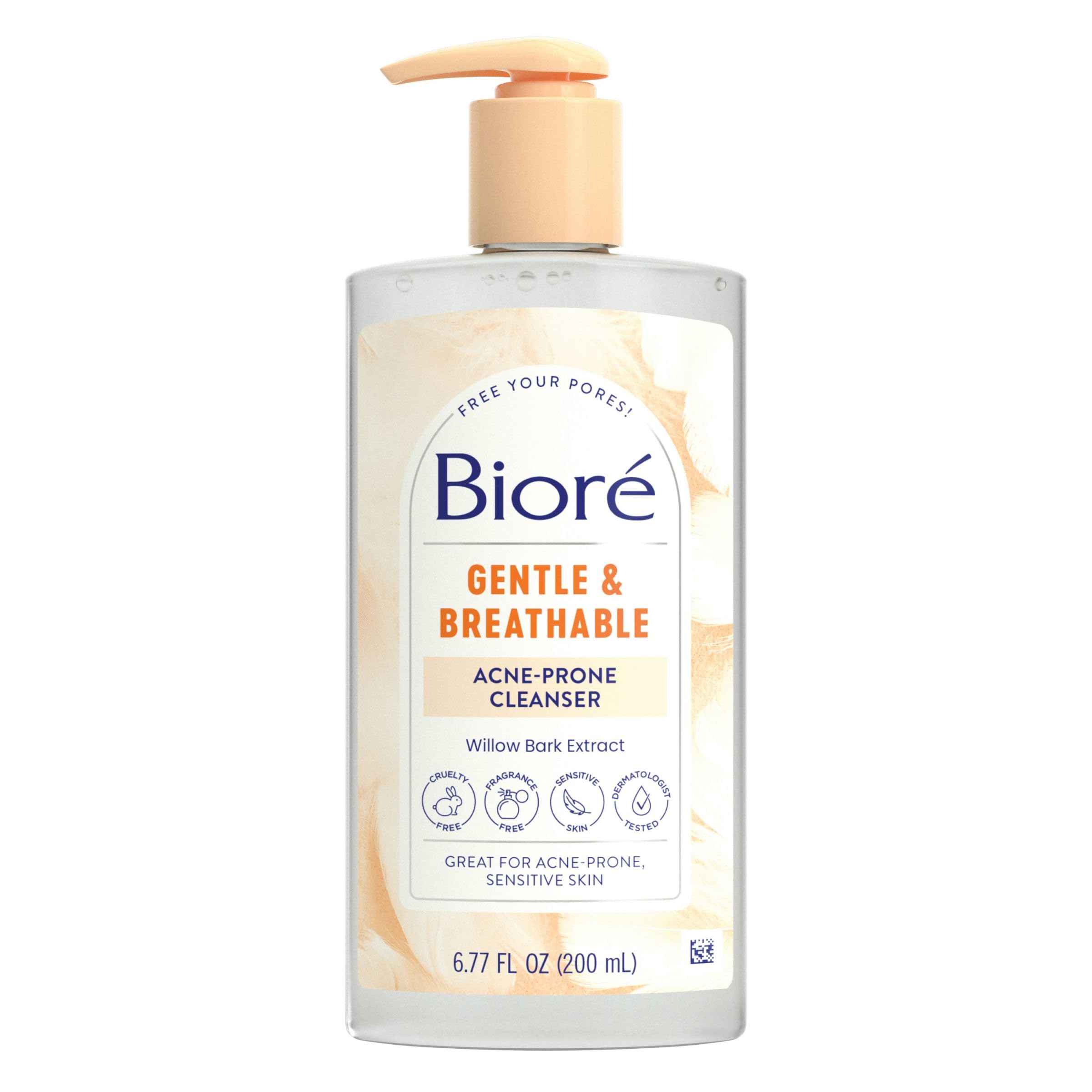 Jabón Facial Bioré Suave Y Transpirable Para El Acné, 200 Ml, Sin Fragancia - Venta Internacional.