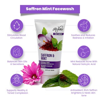 Foto 6 | Limpiador Facial Reshma Beauty Saffron & Mint Para Todo Tipo De Piel - Venta Internacional.