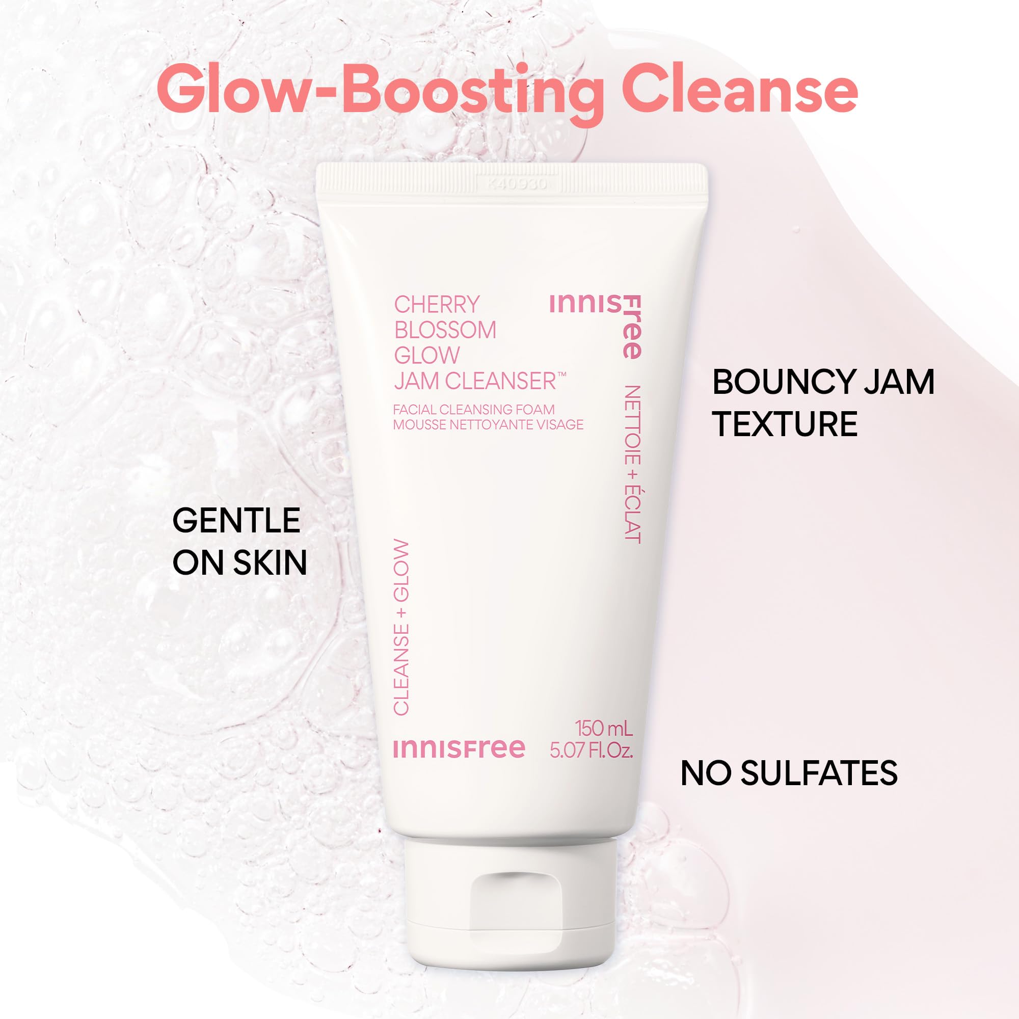 Foto 3 pulgar | Espuma Limpiadora Sin Gluten Cherry Blossom Glow Jam Cleanser - Venta Internacional.