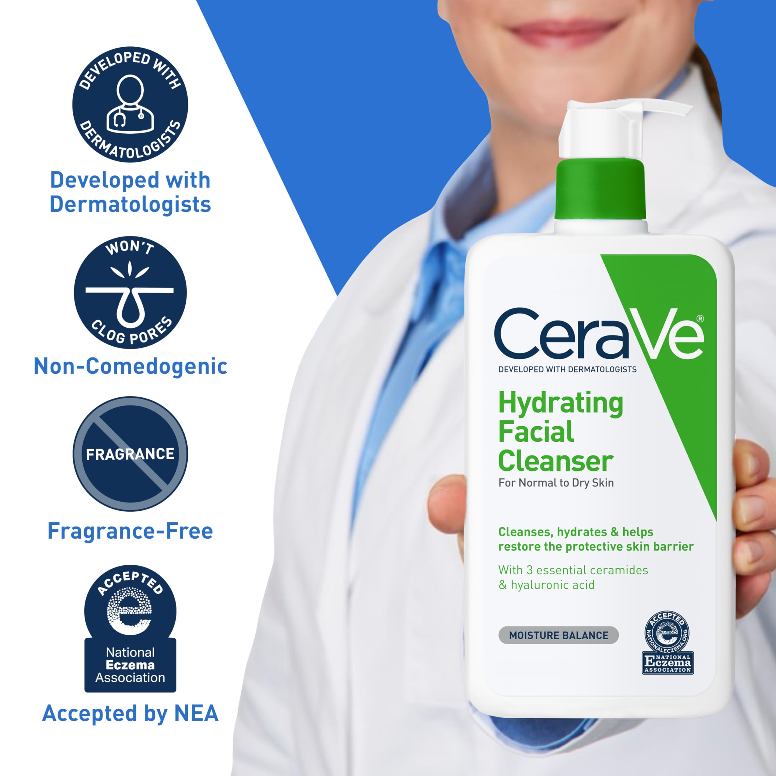 Foto 3 pulgar | Limpiador Facial Cerave Hidratante Hidratante Para Piel Seca, 355 Ml - Venta Internacional.