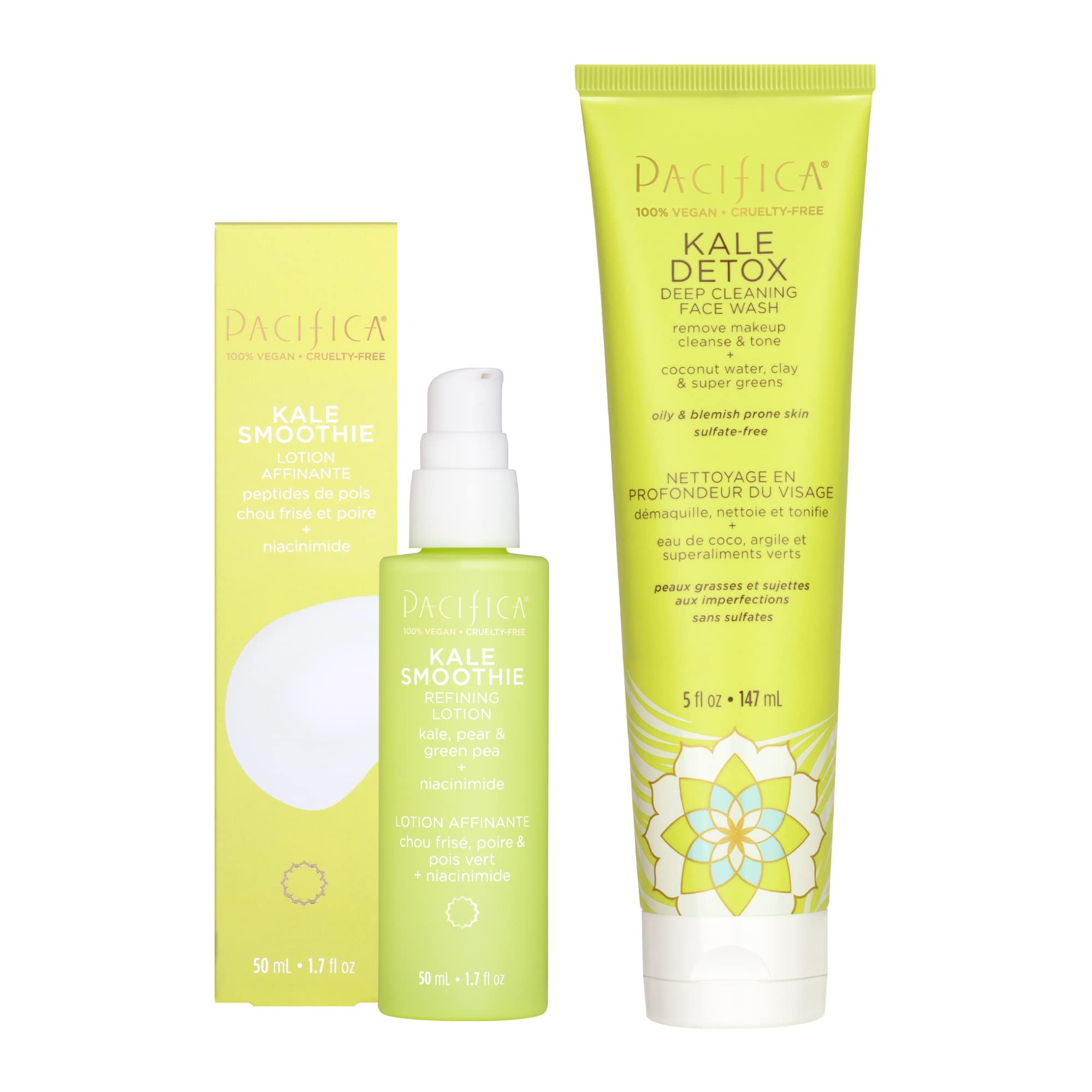 Foto 2 pulgar | Set De Cuidado De La Piel Pacifica Beauty Kale Smoothie Lotion & Face Wash - Venta Internacional.