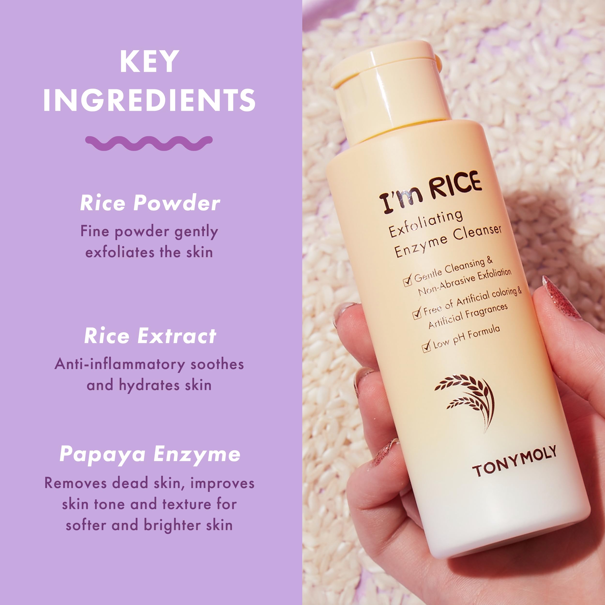 Foto 6 pulgar | Limpiador Tonymoly I'm Rice, Enzima Exfoliante, 50 G - Venta Internacional.