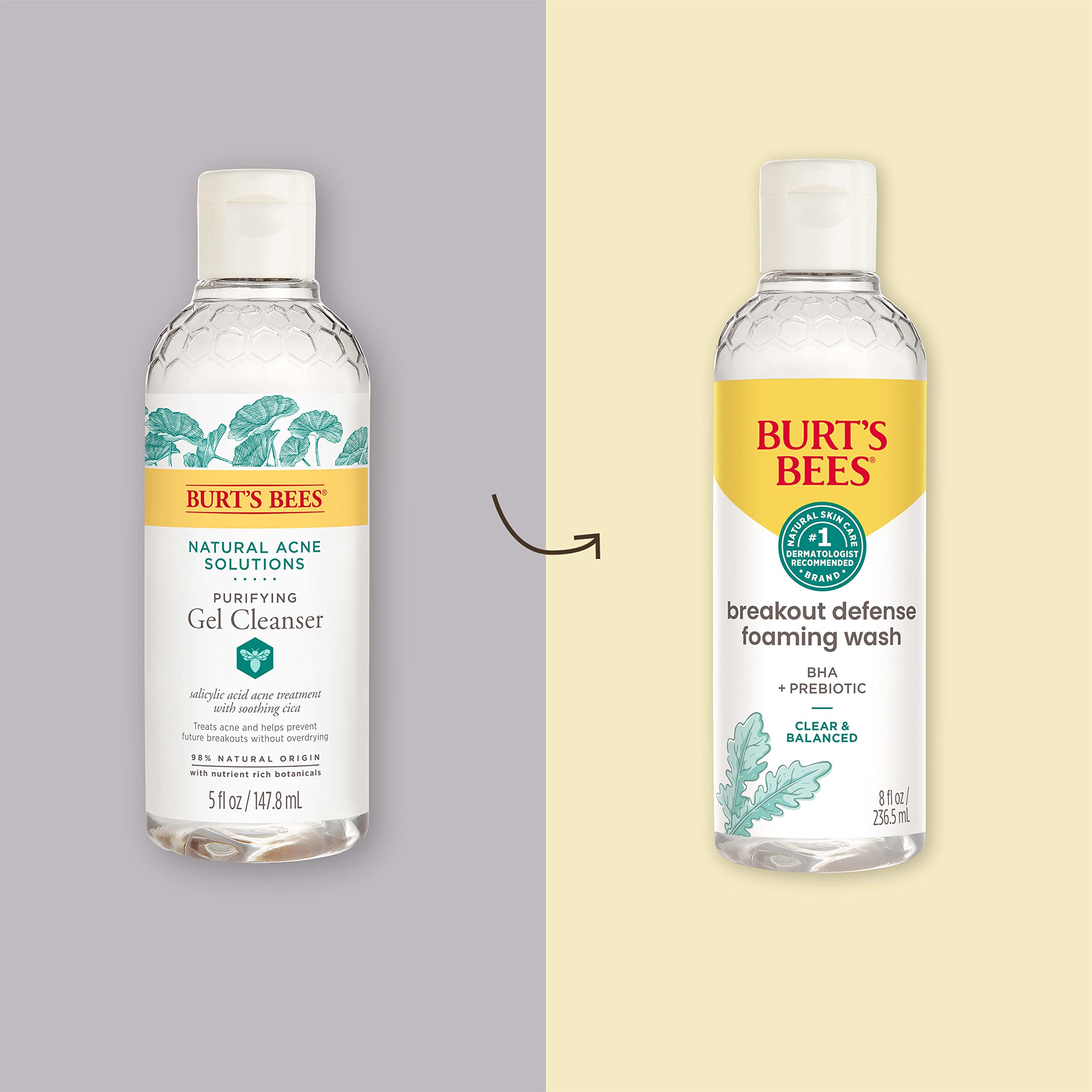 Foto 2 | Jabón Facial Espumoso Burt's Bees Bha Breakout Defense 240 Ml - Venta Internacional.