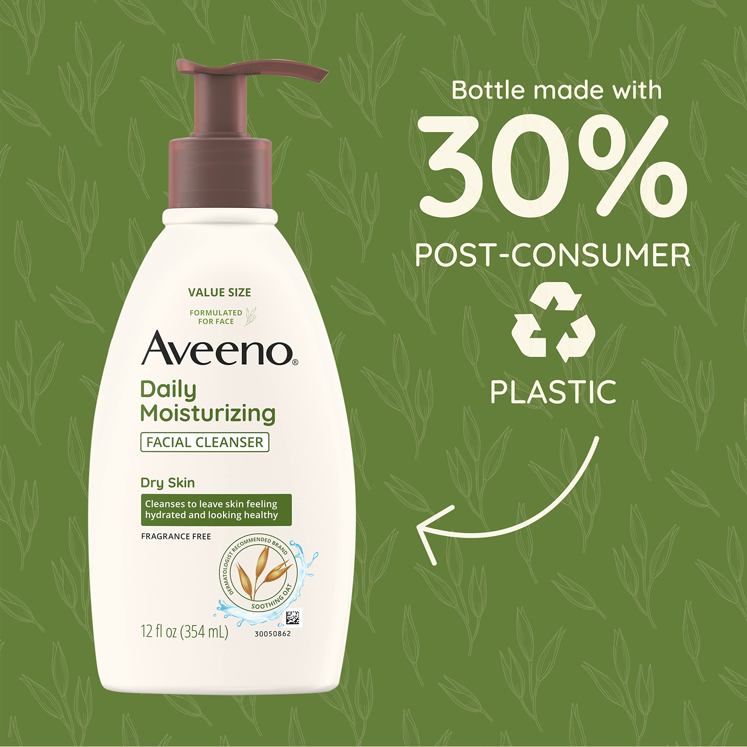 Foto 7 pulgar | Limpiador Facial Aveeno, Hidratante Diario Para Piel Seca, 355 Ml - Venta Internacional.