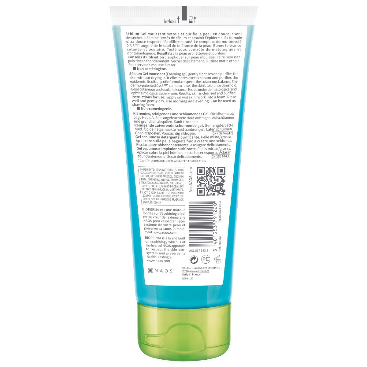 Foto 3 pulgar | Gel Espumoso Limpiador Bioderma Sébium Para Pieles Mixtas A Grasas, 100 Ml - Venta Internacional.