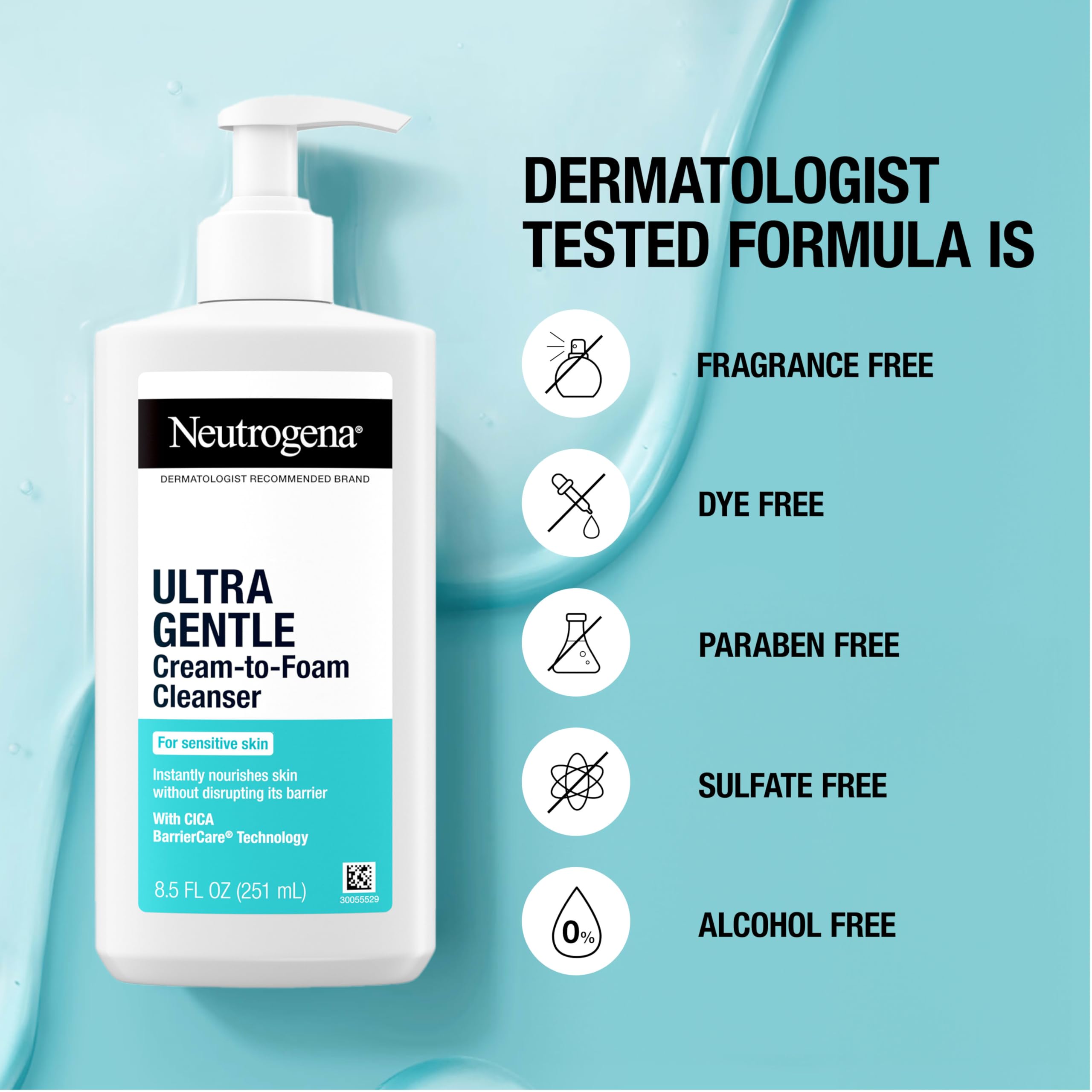 Foto 6 pulgar | Limpiador Facial Neutrogena Ultra Gentle, De Crema A Espuma, 355 Ml - Venta Internacional.