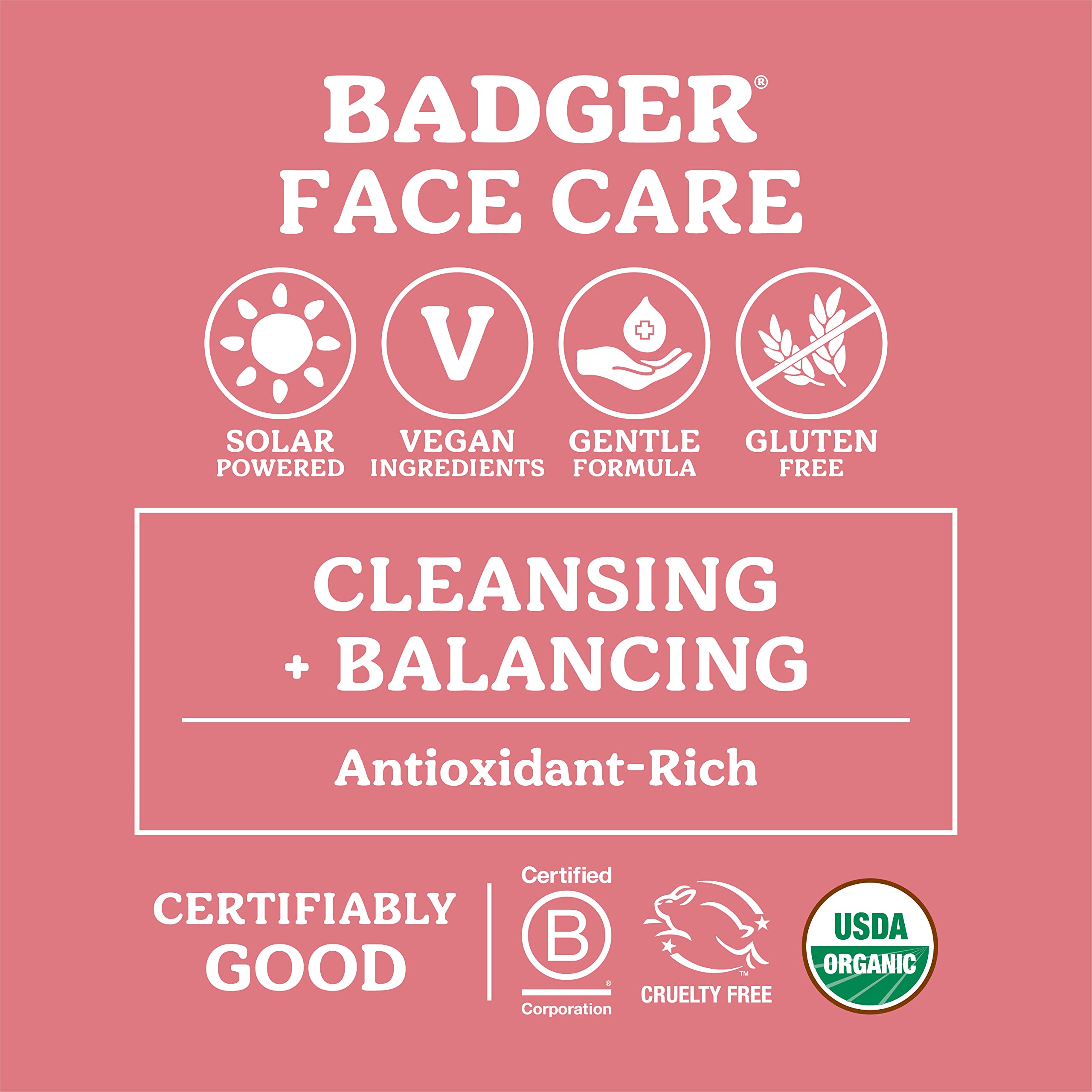 Foto 5 pulgar | Aceite Limpiador Facial Badger Damascus Rose 60 ml Certificado Orgánico - Venta Internacional
